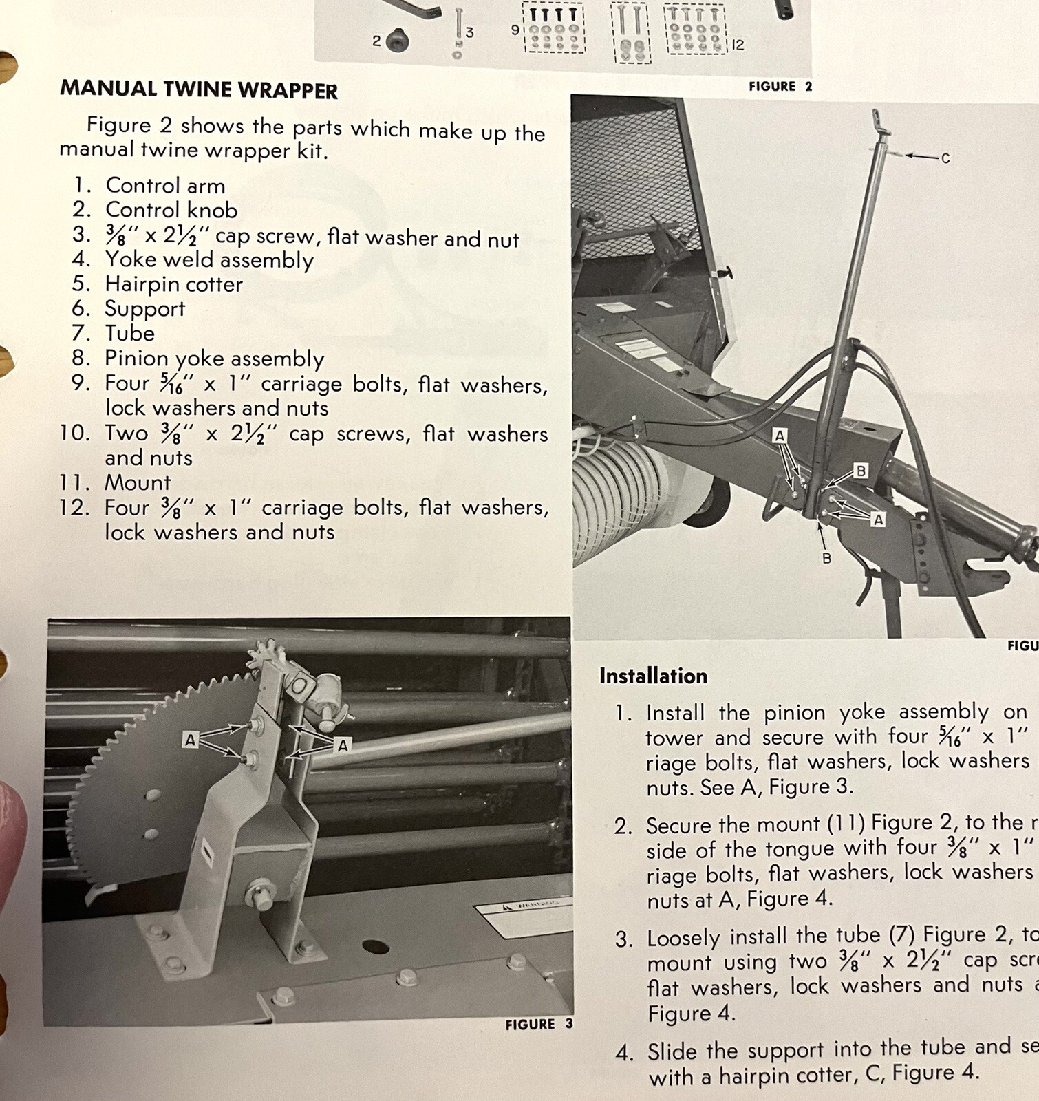SPERRY NEW HOLLAND Assembly Manual For Round Baker #851