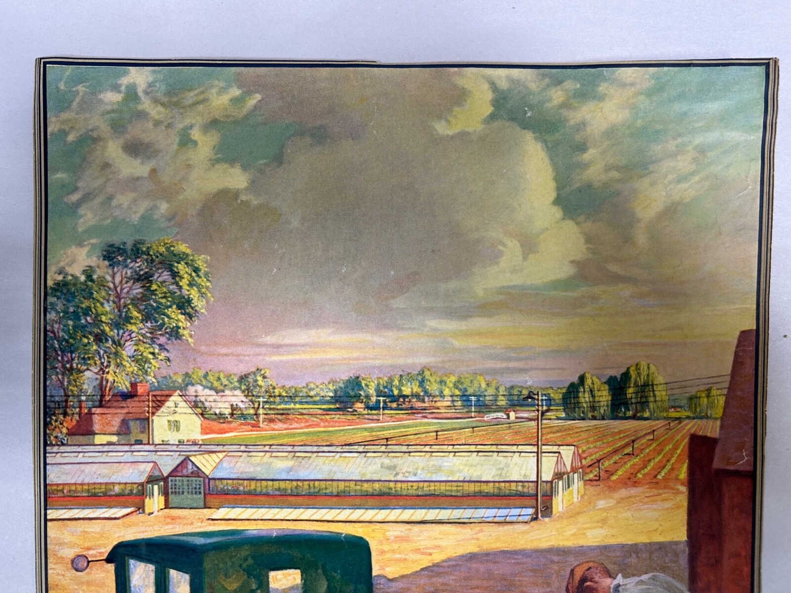 Vtg Antique General Electric Advertising H. M. Mott Smith Farming Print (A10)