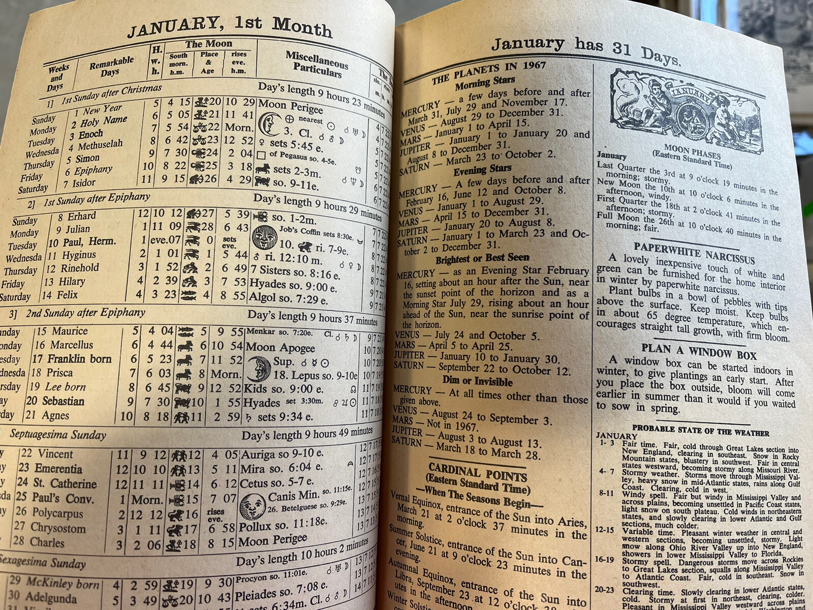 VINTAGE FARMERS AGRICULTURAL ALMANACS, BAER’S LANCASTER PA 1967