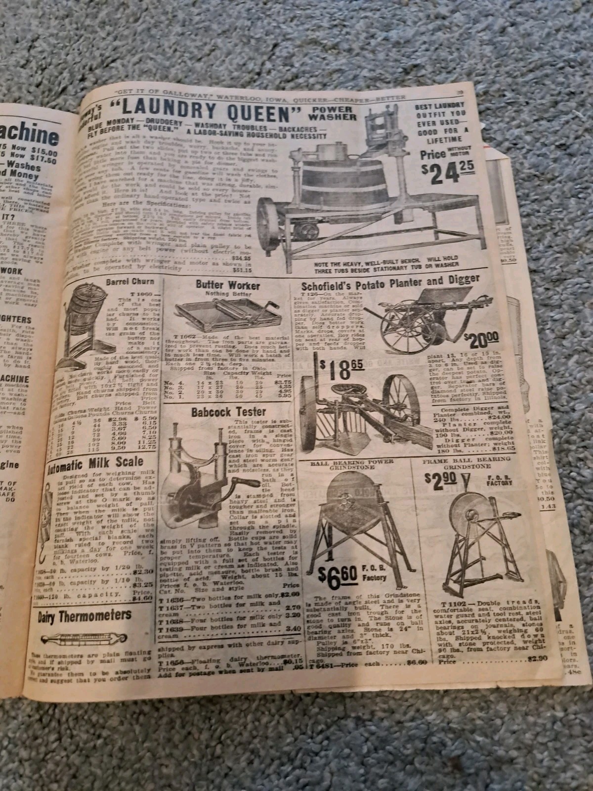 1914 Galloway Catalog Farm Equipment Plows Clothing Stoves