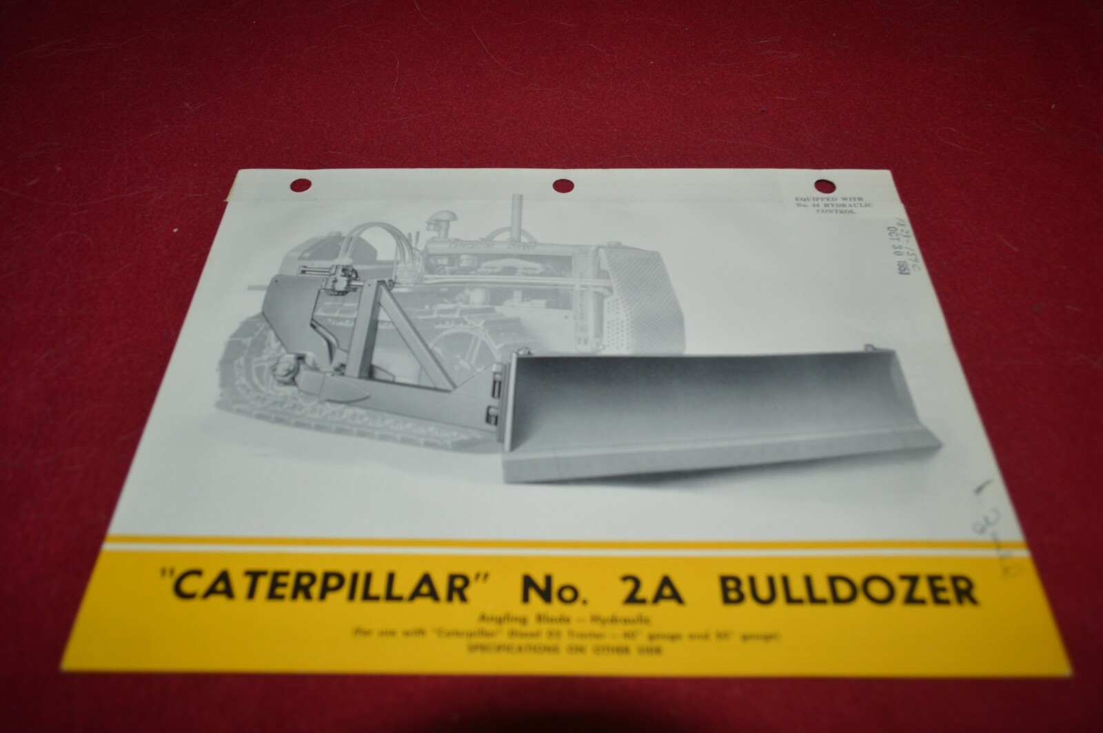 Caterpillar 2A Bulldozer For 1950 Dealer’s Brochure AMIL16