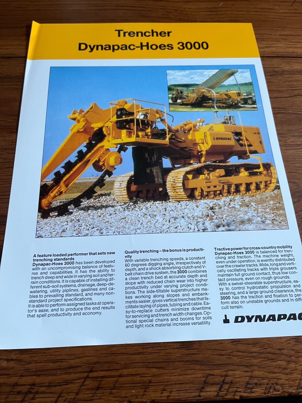 Dynapac-Hoes 3000 Trencher Brochure FCCA