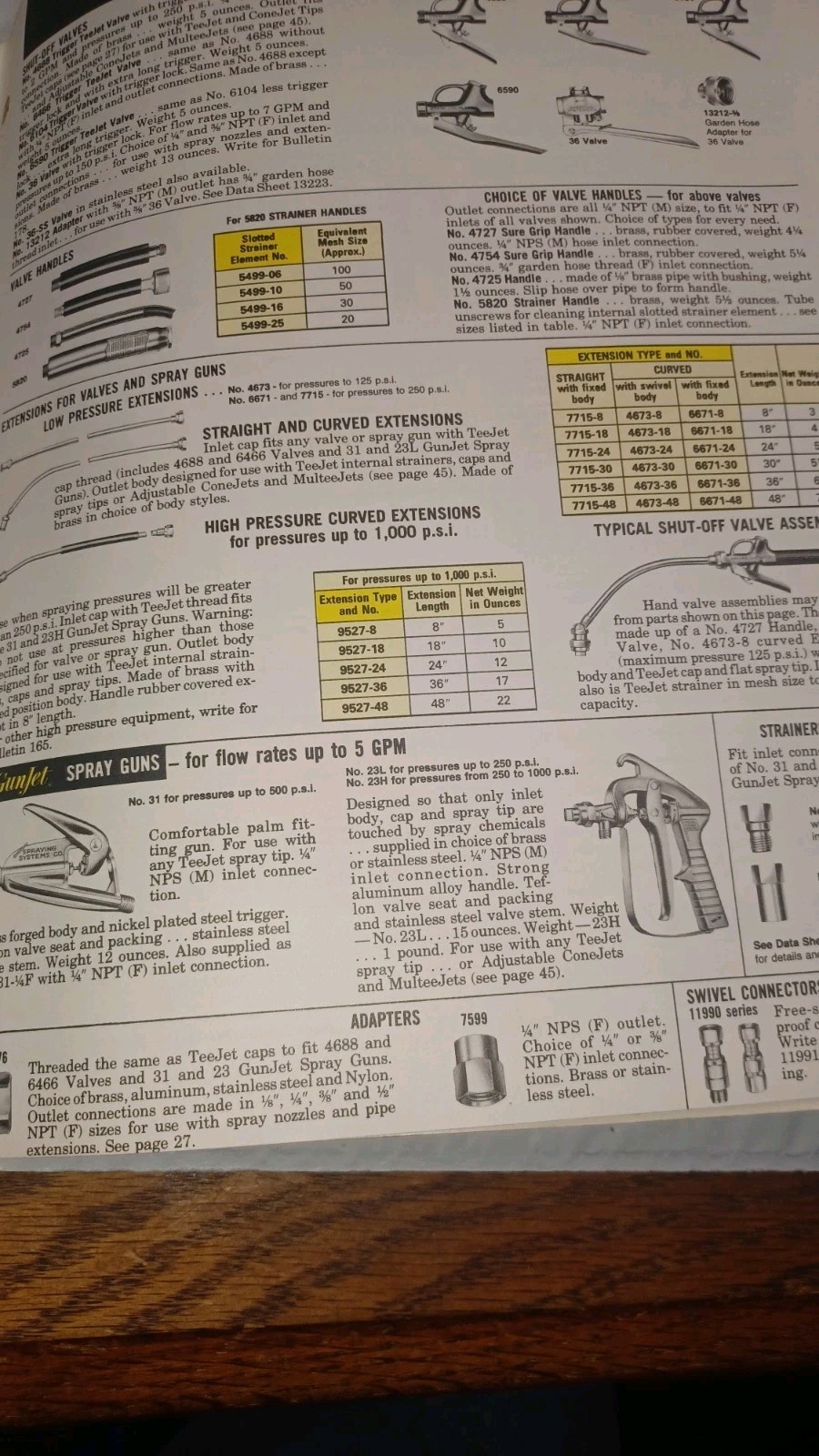 Vintage TeeJet Farming Vintage Catalog 37 Agriculture Spray Nozzles Manual