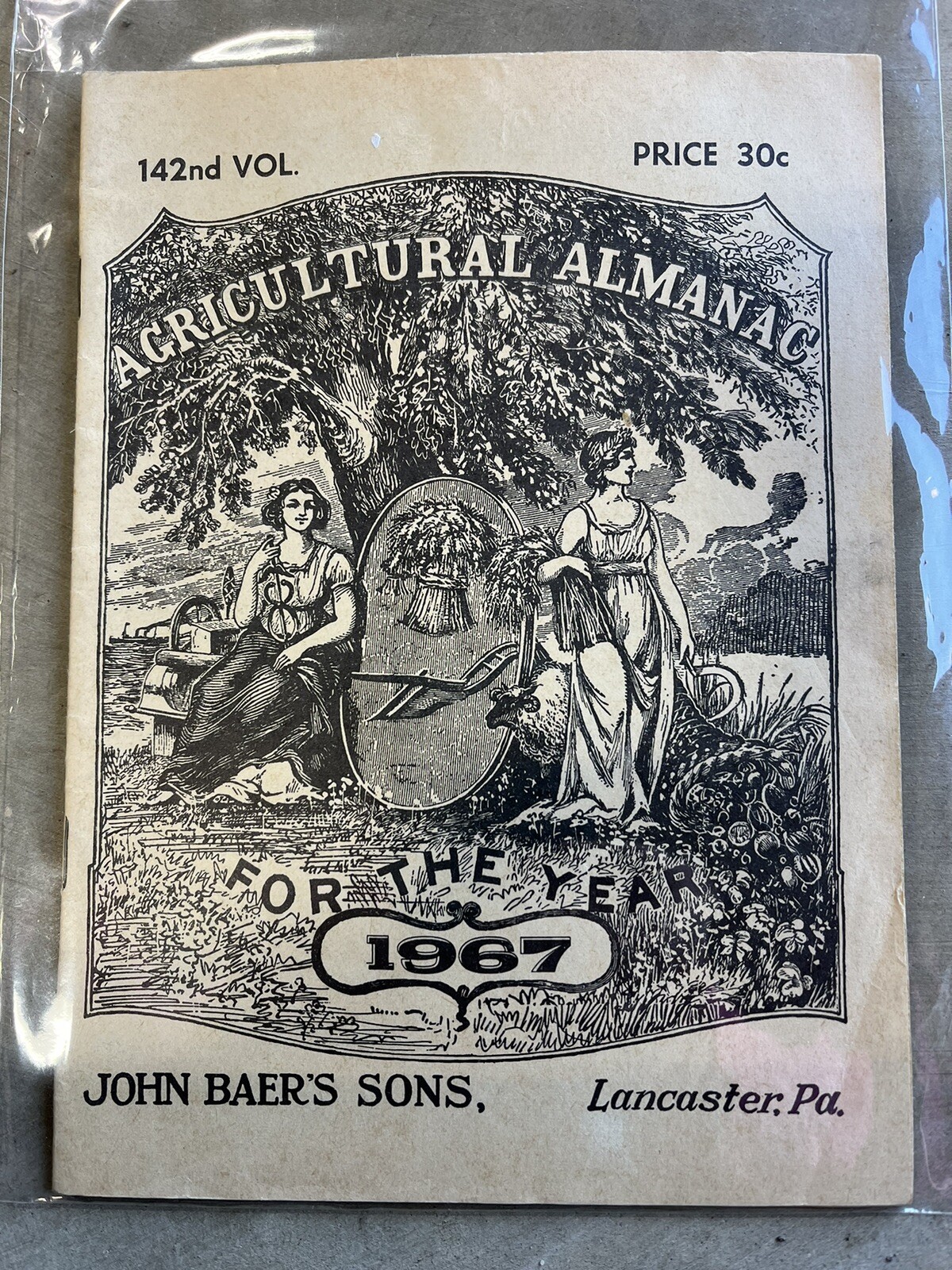 VINTAGE FARMERS AGRICULTURAL ALMANACS, BAER’S LANCASTER PA 1967