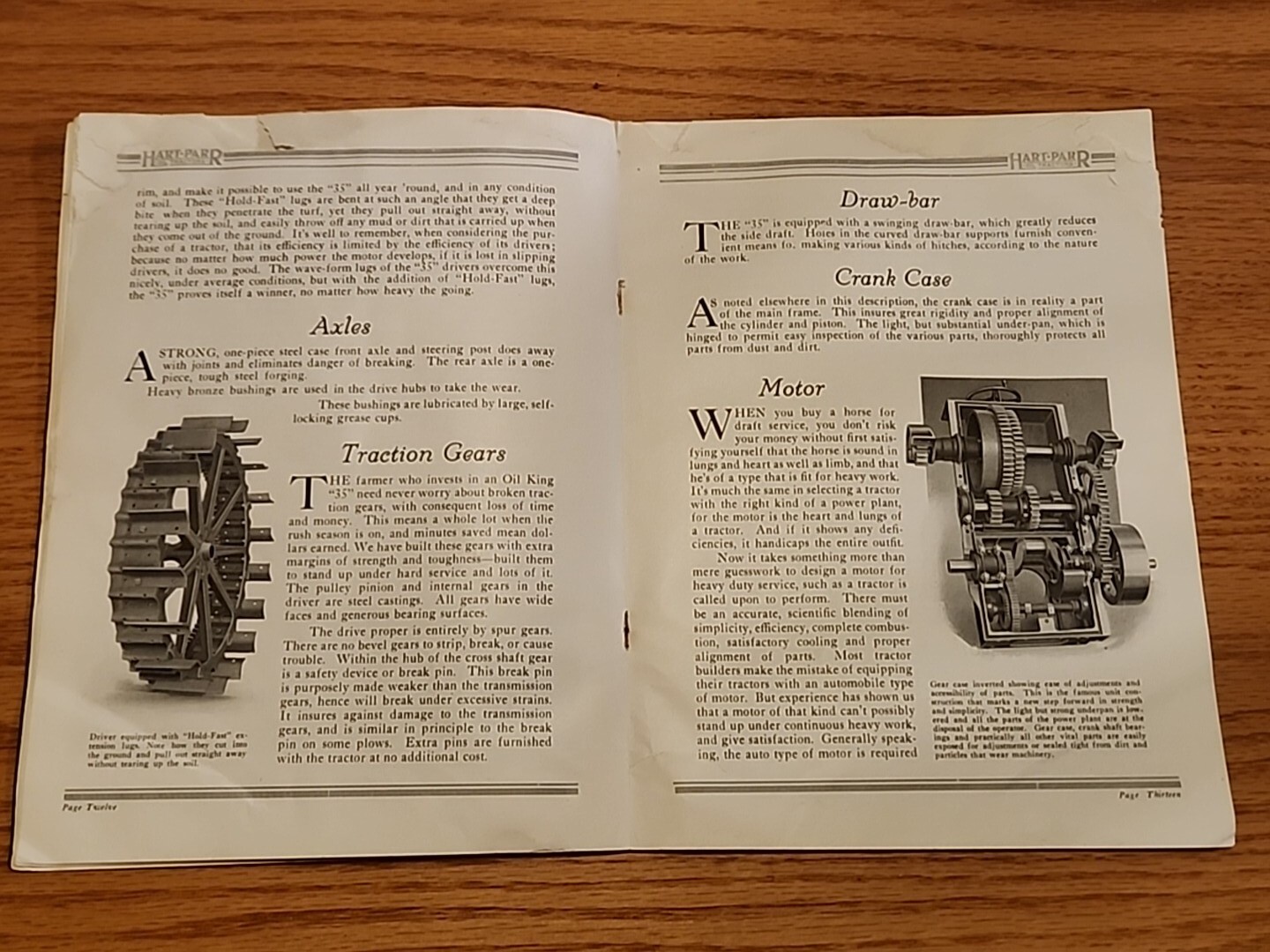 1910’s Hart Parr Oilking 35 Prairie Tractor Sales Brochure Catalog Original