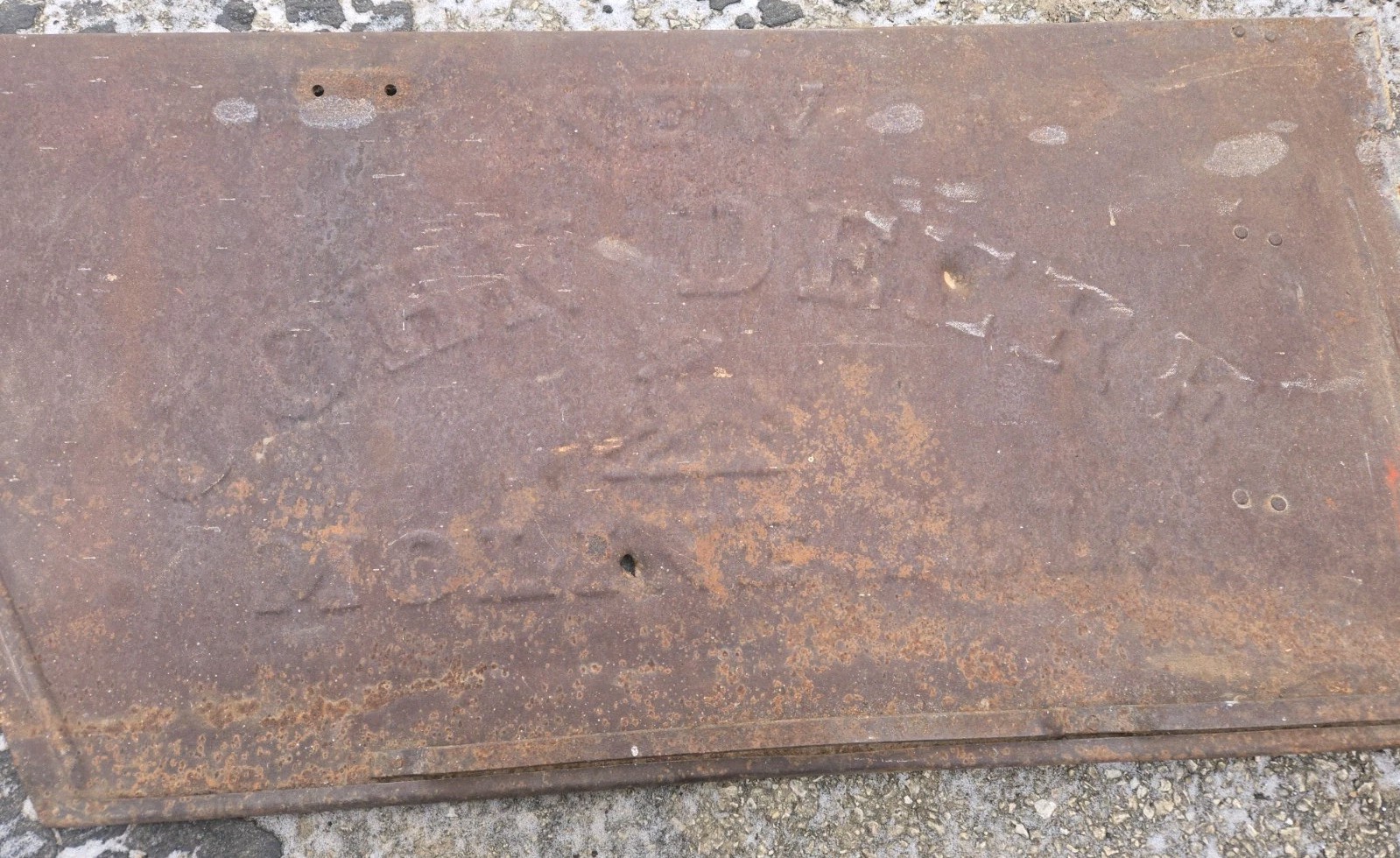 New John Deere Moline ILL Cast Tin Metal Panel Moline Illinois