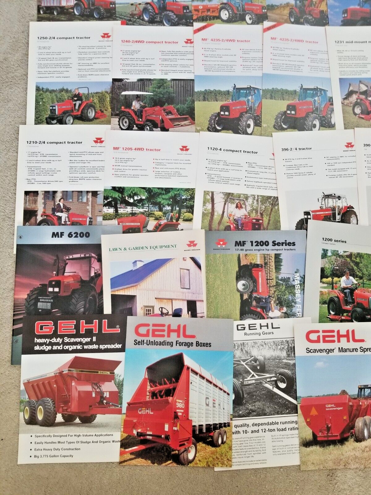 10 Pounds Of Tractor and Implement Brochures/Spec Sheets – 150+ 1980’s and Up