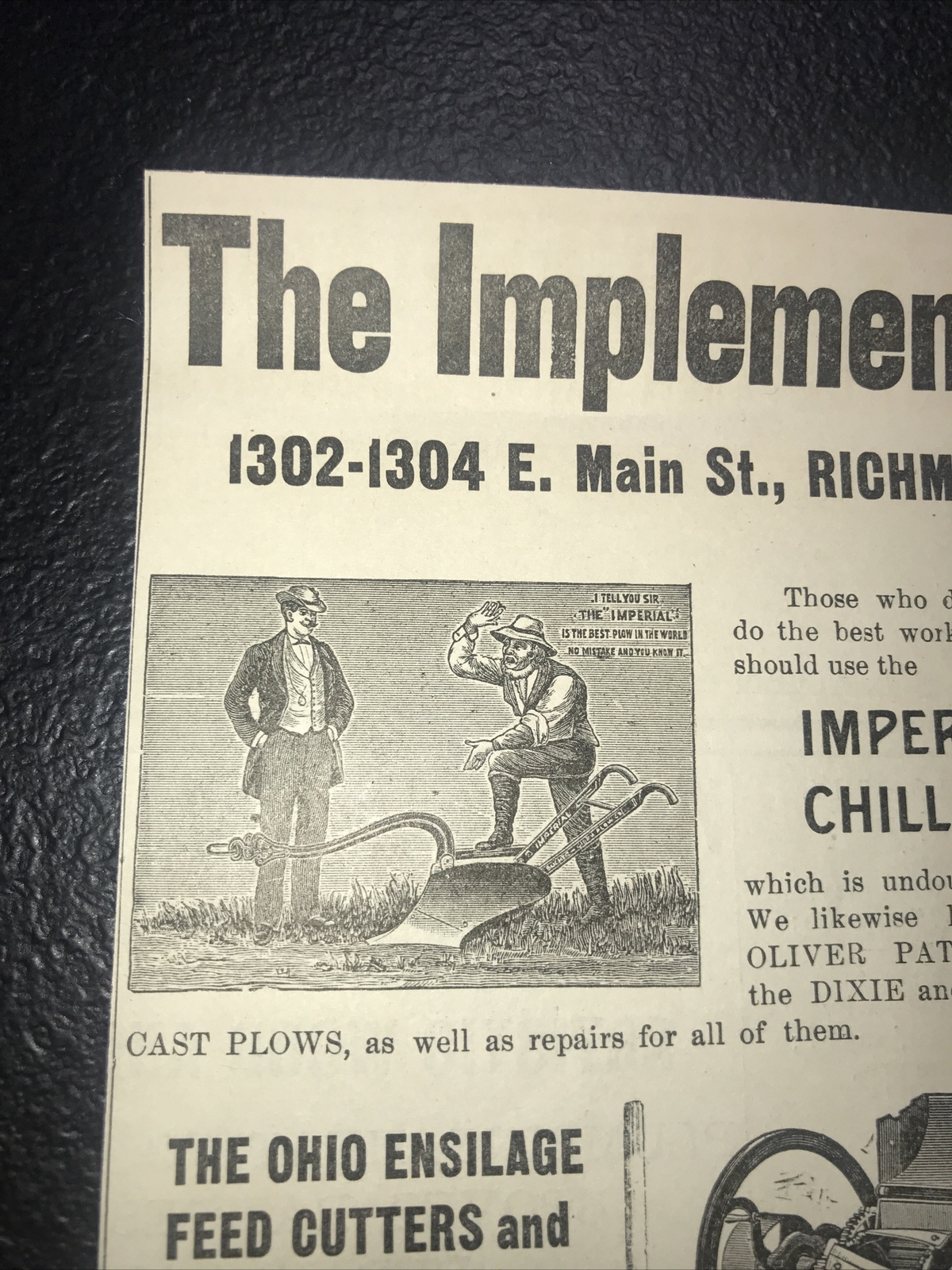 1900 Farm Implement Advertising – Richmond – Virginia