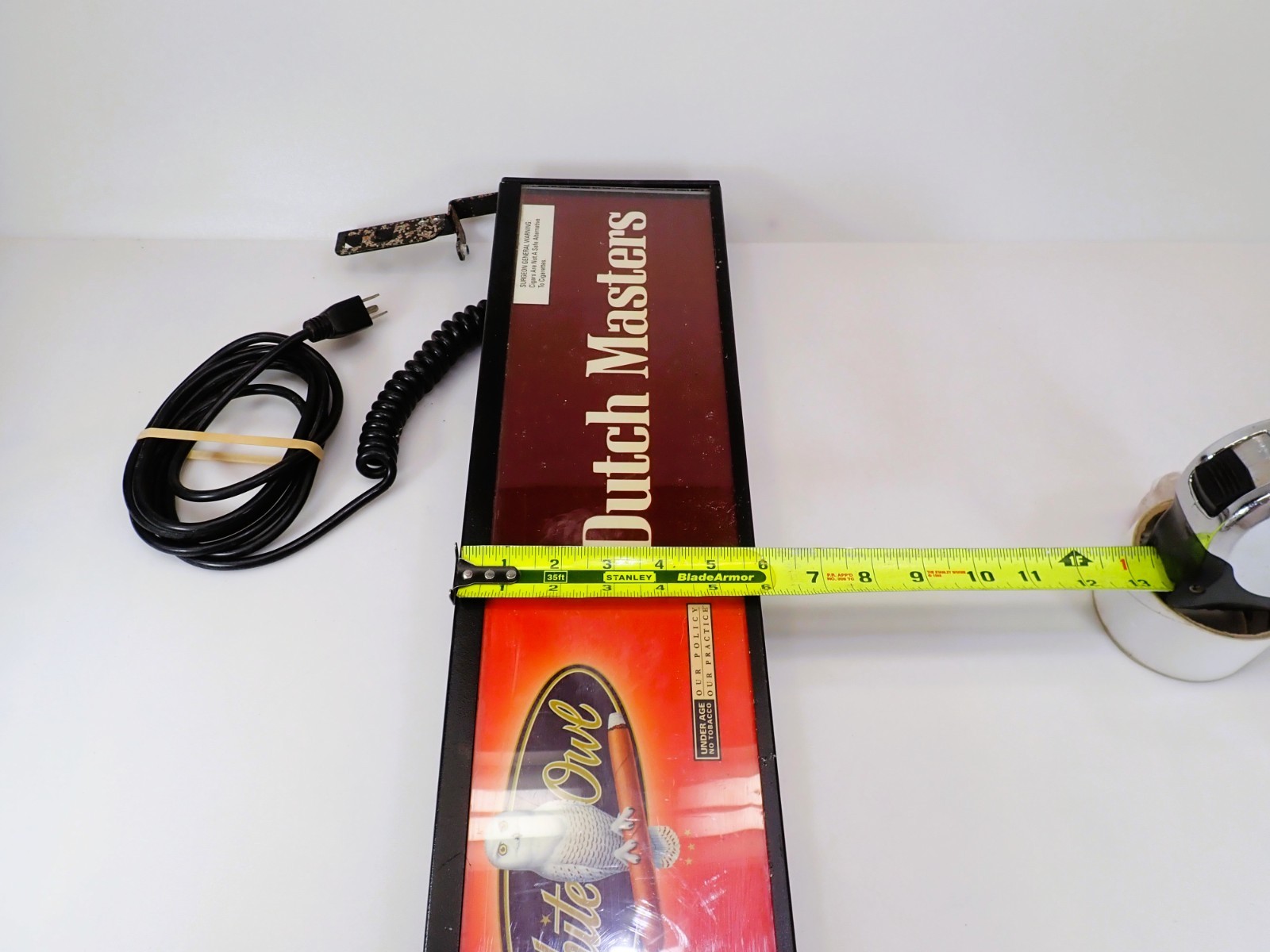 Vintage White Owl & Dutch Masters Cigar Lighted Sign Tobacciana Display