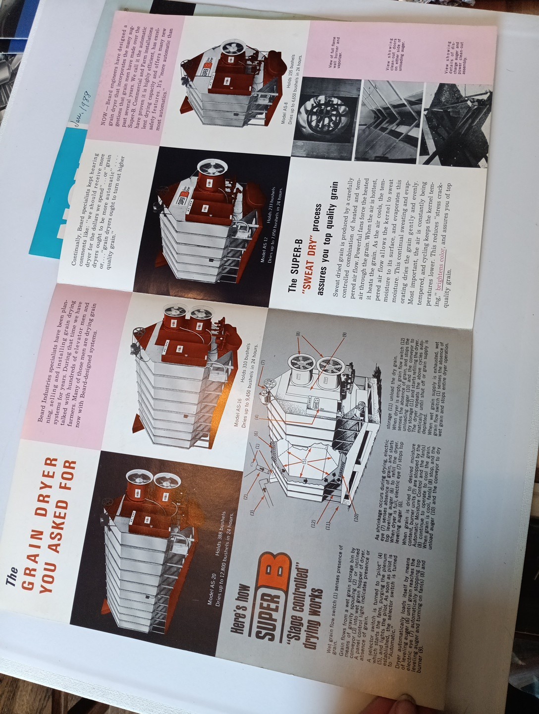 Brochures For 1971 & 1988 Super B Grain Dryers Sales Brochures AS6