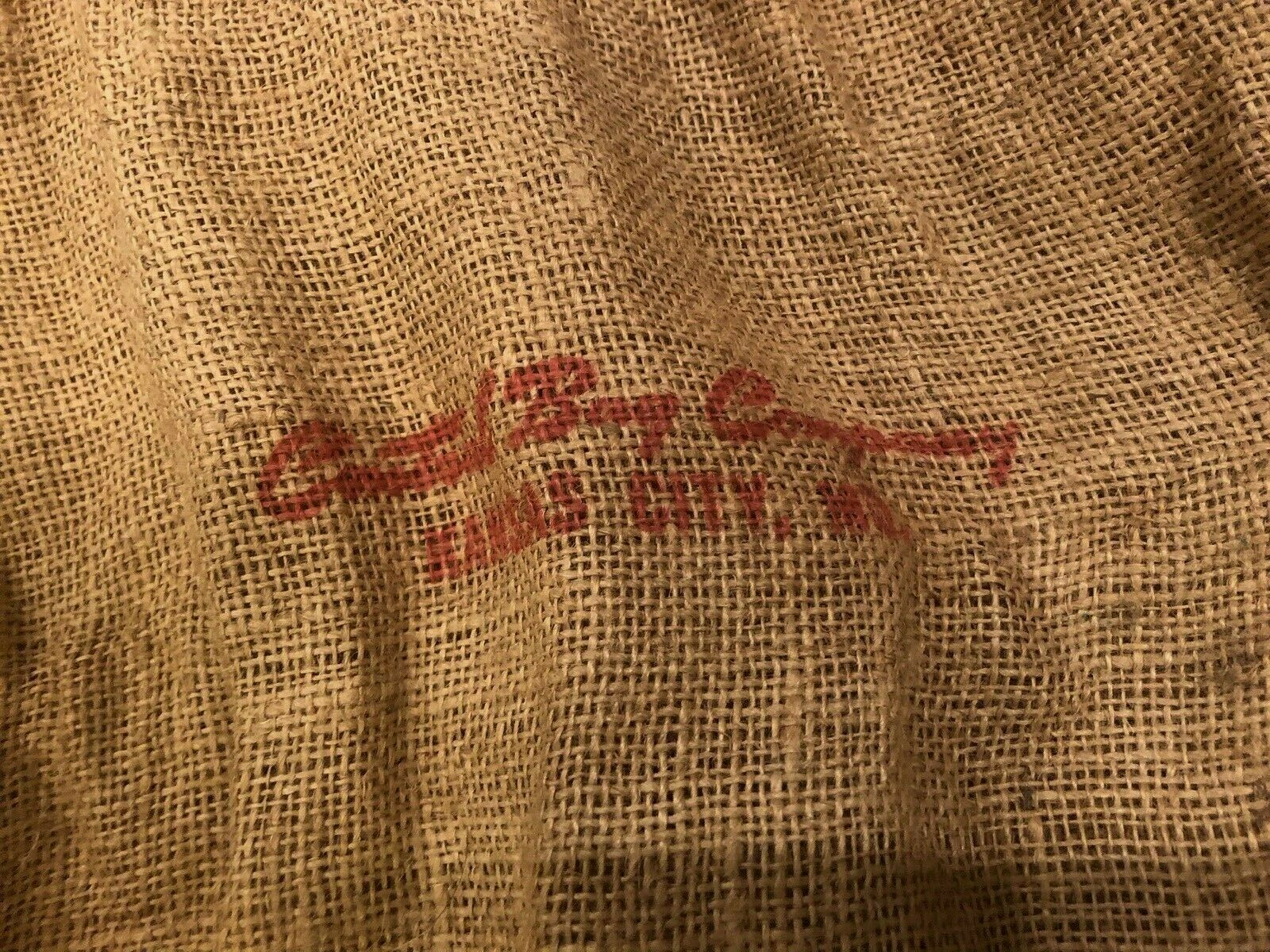 Vintage Kentucky 31 Tall Fescue Seed 50 Lb. Burlap Bag Kansas City MO Mfg.
