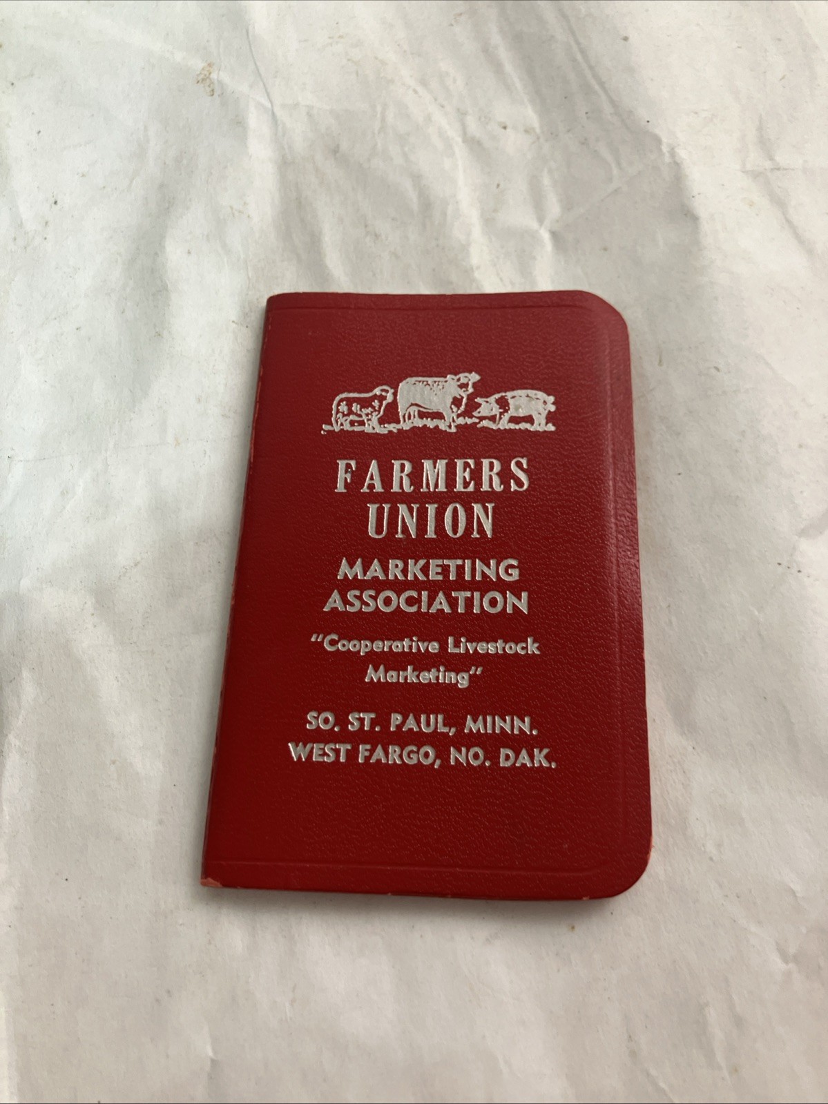 W-Vtg Farmers Union Marketing Association St Paul MN West Fargo ND Notebook Pad
