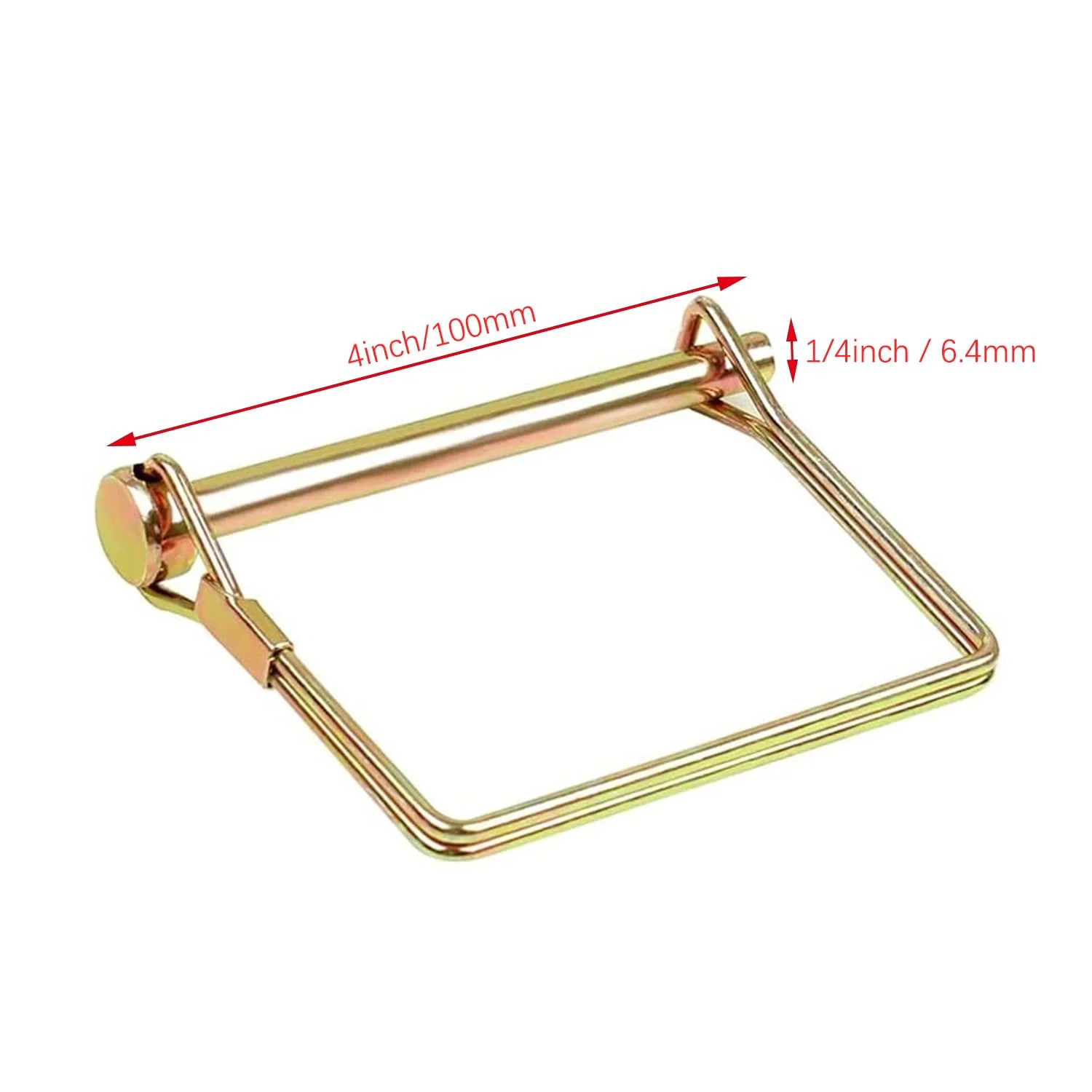10 Pack 1/4×4 Inch Trailer Coupler Pin Heavy Duty Wire Lock Pin PTO Shaft Lockin