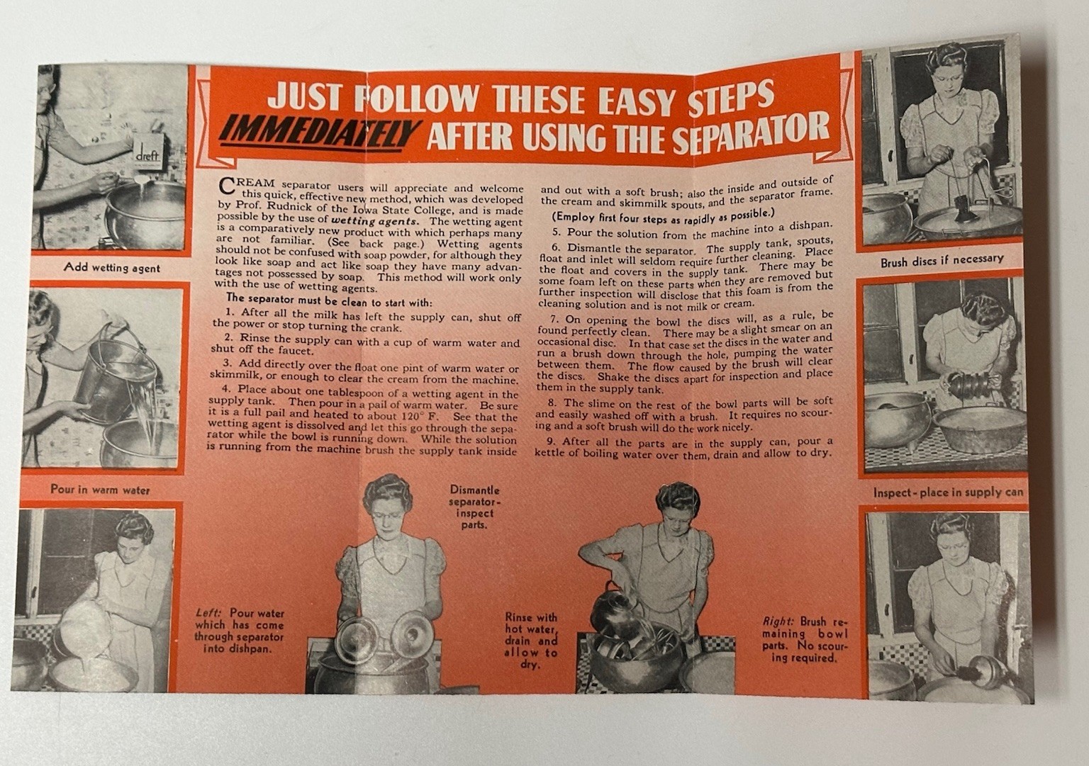 1950’s De Laval How to wash your separator in 2 minutes pamphlet (22A)
