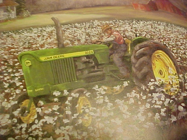 14″ X 17″ JOHN DEERE COTTON FIELD COLOR PRINT BY JUDY RICHARDSON NEW ******