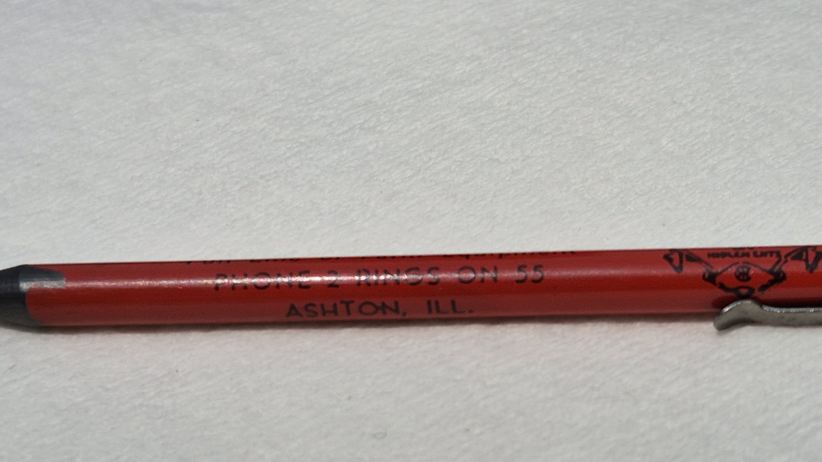 “MCCORMICK-DEERING*Klingeriel Implement Store*Alton, ILL.” SOLID GRAPHITE Pencil