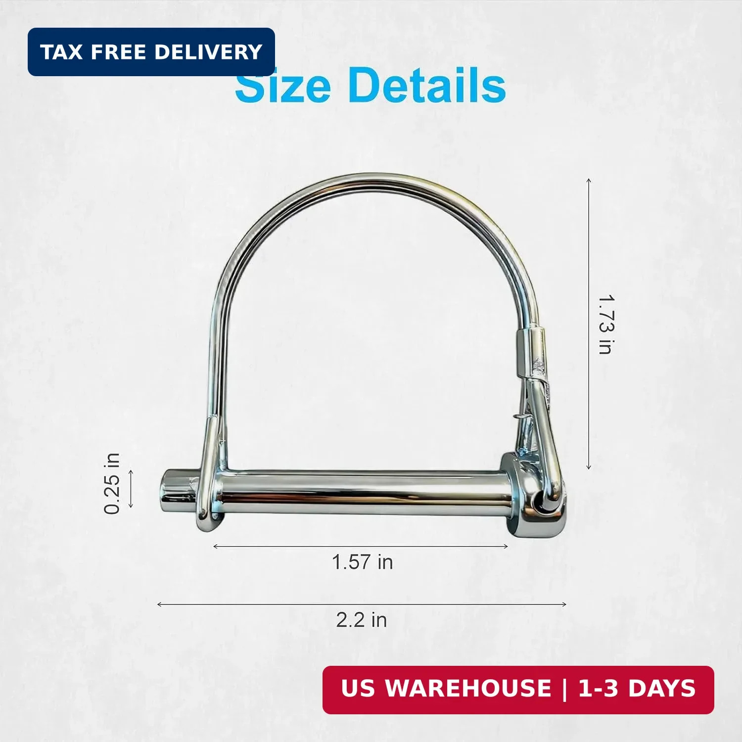 10 Pack, NRJSSCC Trailer Coupler Pin and Locking Pin, 2-1/8″x1/4″ Trailer Hitch