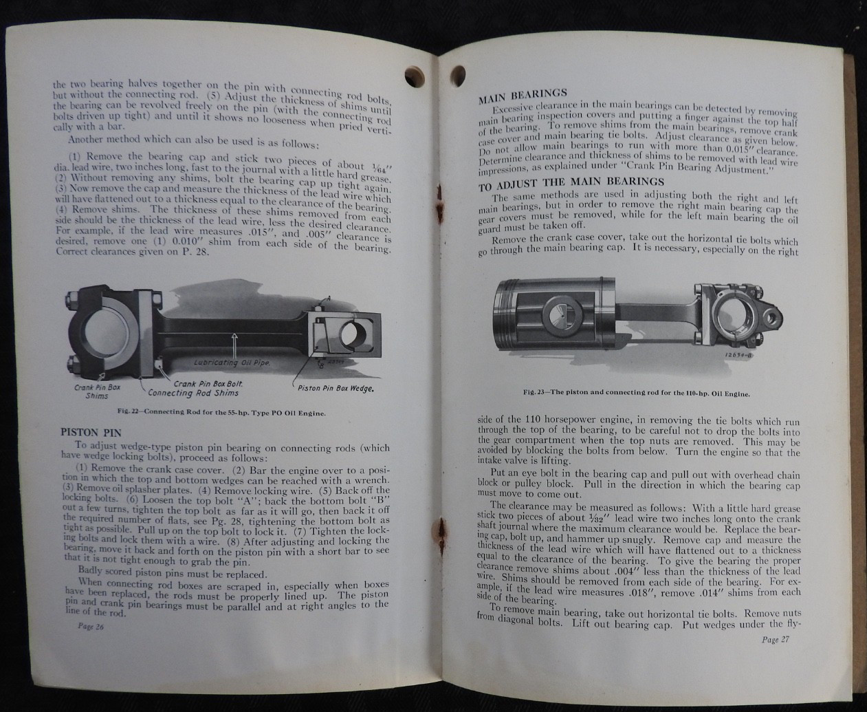 1927 Ingersoll-Rand “TYPE PO” Hit-N-Miss Oil Engines Operators Manual ORIGINAL!