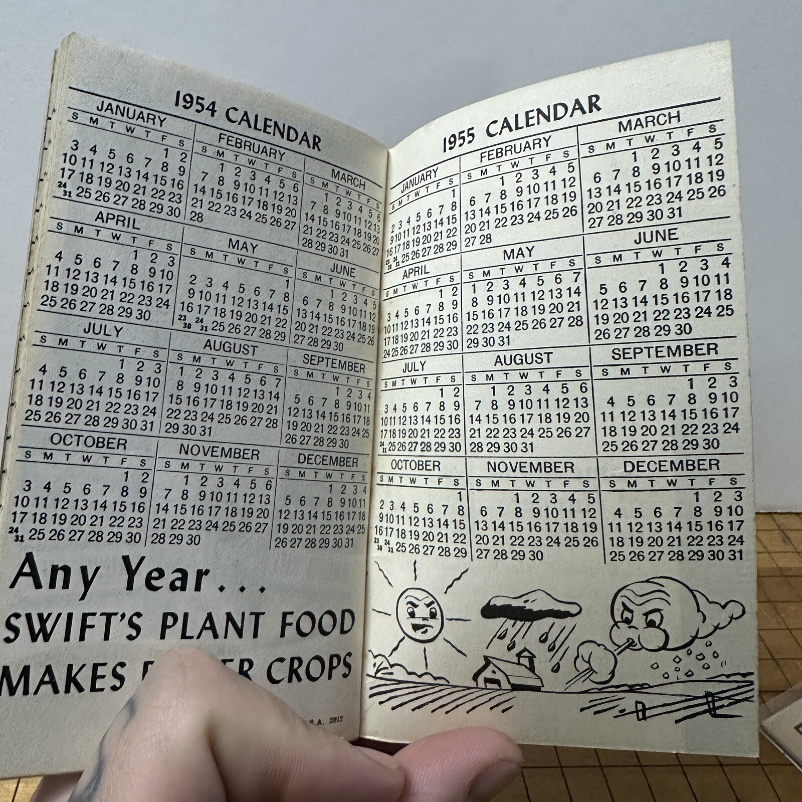 Vintage Advertising Swift’s Plant Food Service Red Steer Memo Book