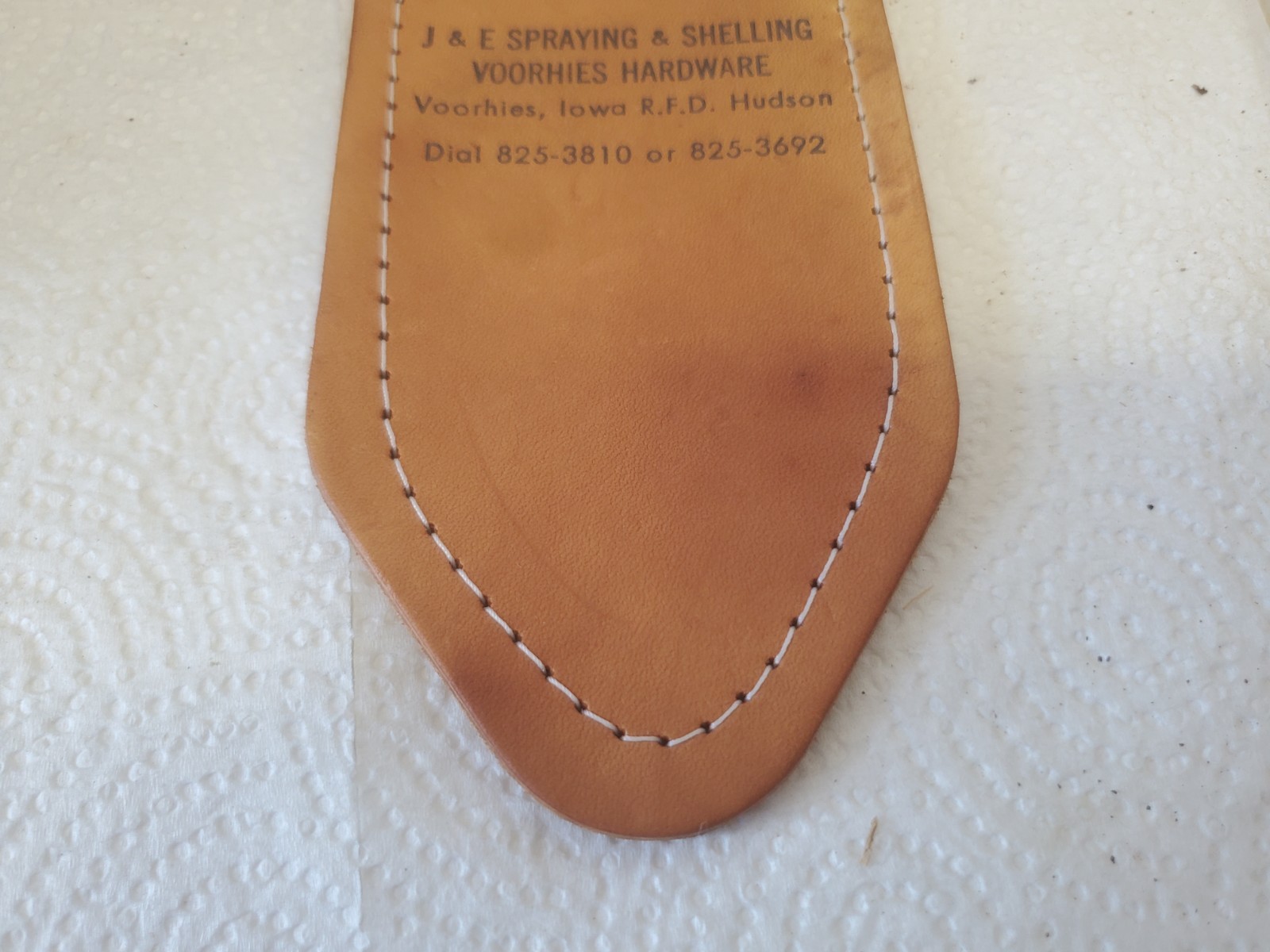 8″ Leather Pliers Holster J & E Spraying & Shelling Voorhies Hardware Iowa Tool