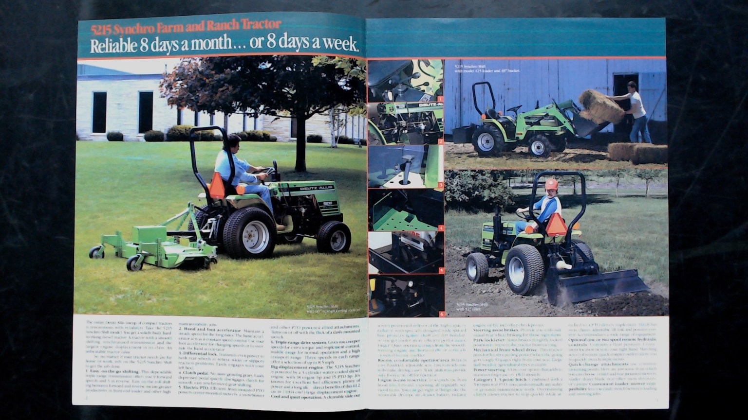 Deutz Allis 5200 Series Compact Farm Ranch Tractors Brochure Vintage