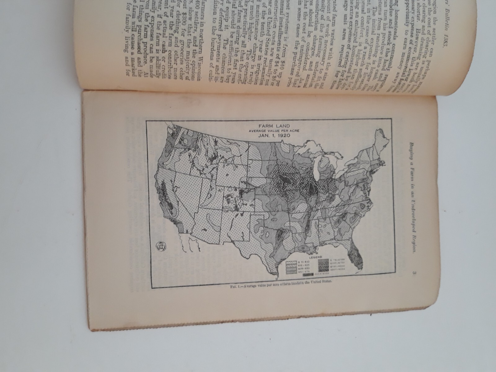 Vtg 1922 buying a farm in an undeveloped region bulletin 1385 USDA Farmcore