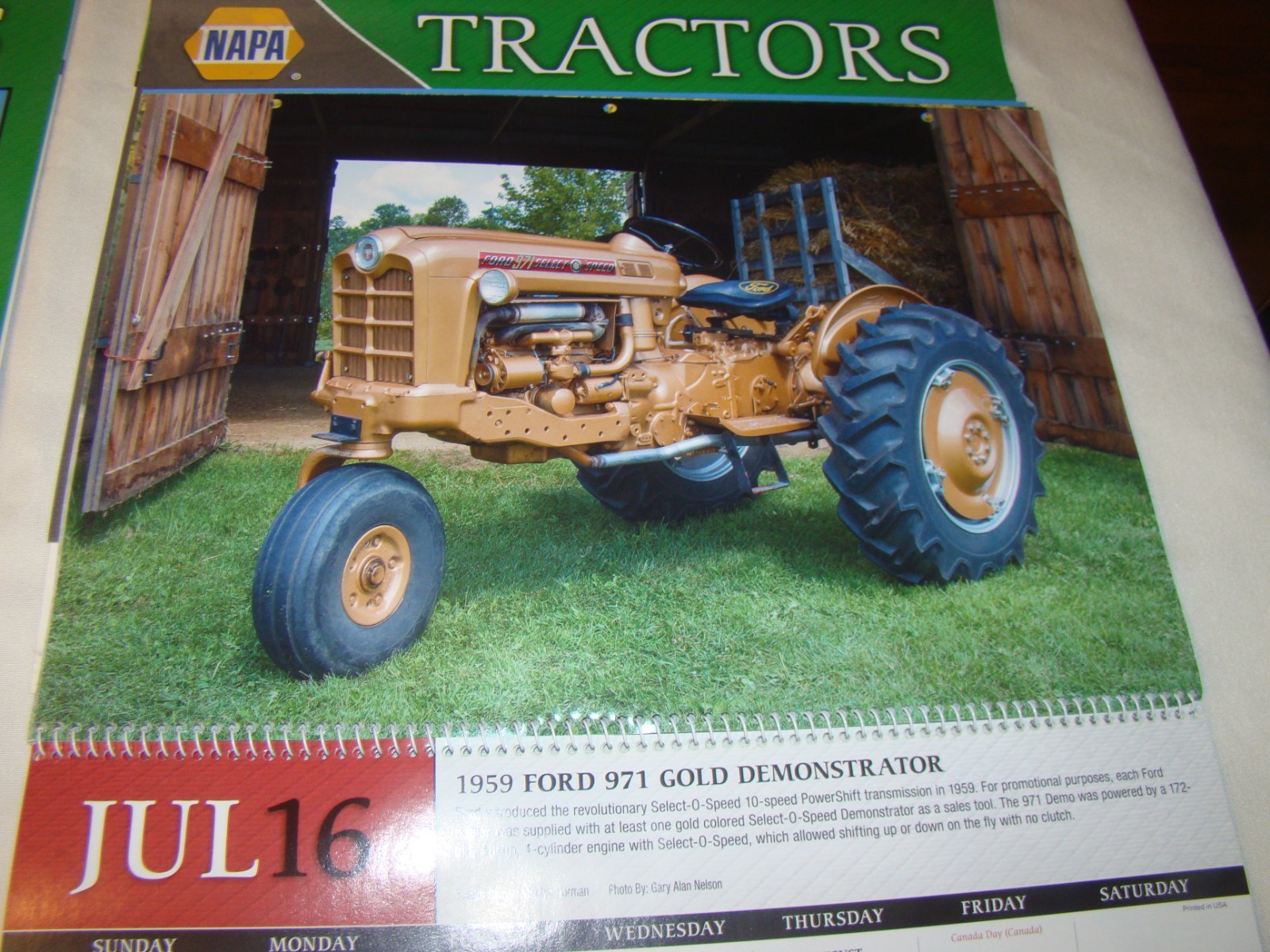 Lot of 4 2016 Napa Tractor Classics of Yesteryear Calendars Pittsgrove NJ 08318