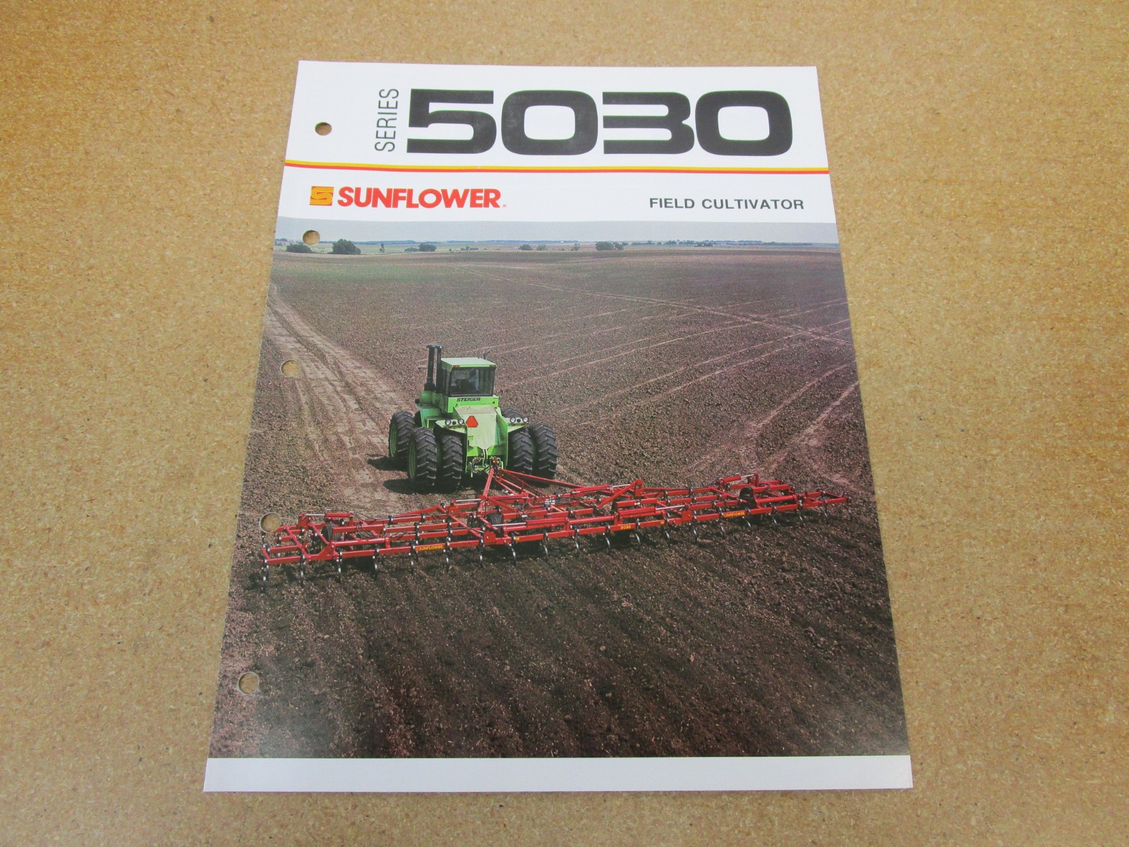 1980’s Sunflower 5030 field CULTIVATOR tillage sales brochure 6pg ORIGINAL farm