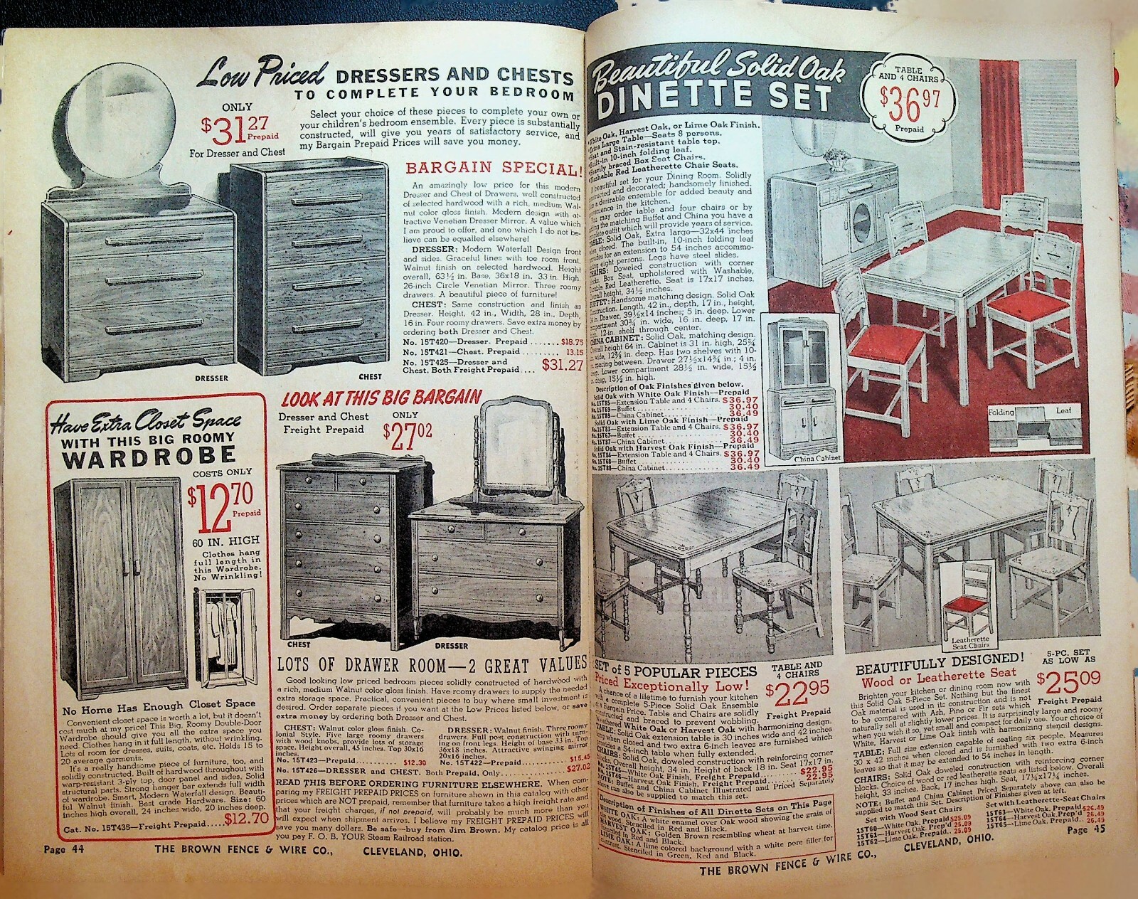 Jim Brown’s Bargain Catalog Fall Winter 1942 Fence Wire Paints Clothes