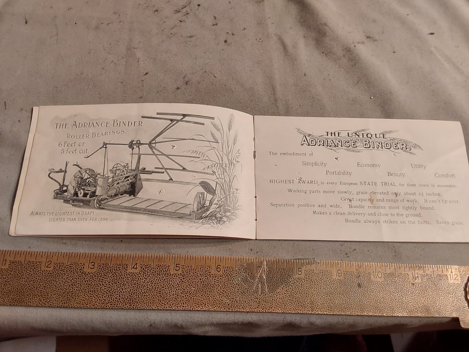 1800s Early Buckeye No 7 Chain Drive Farm Machinery Catalog