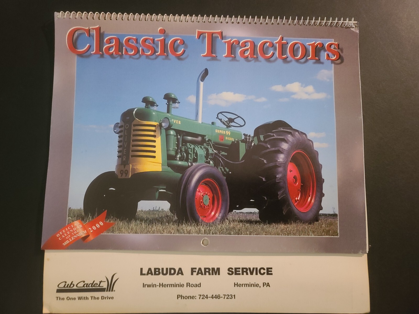 Vintage Year 2000 Labuda Farm Service Herminie Pa Classic Farm Tractors Calendar