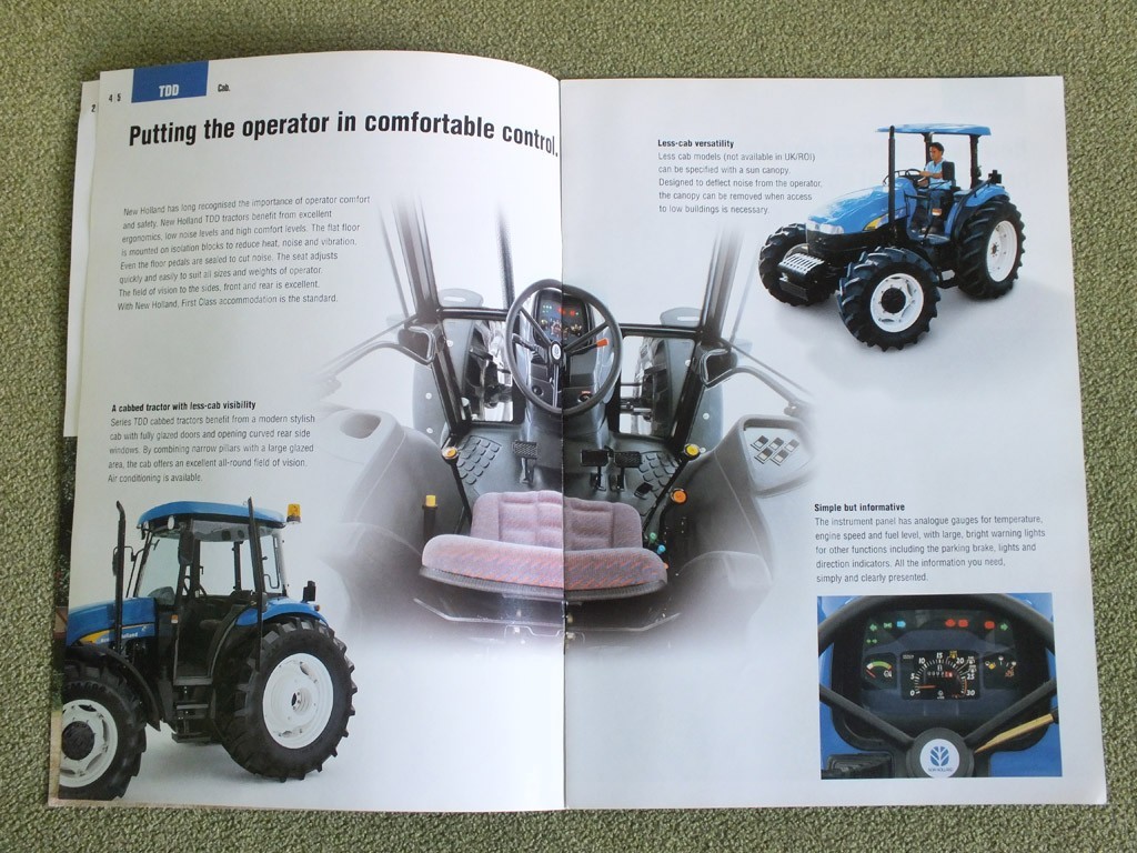 NEW HOLLAND TDD Agricultural Tractor Farm Equipment Brochure 2004