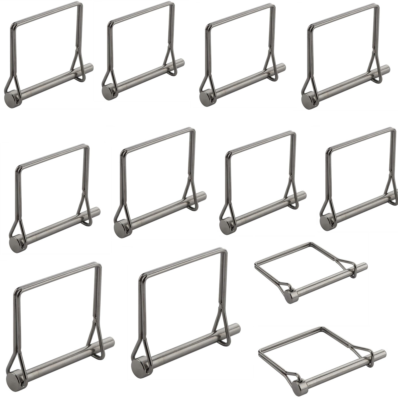 12PCS Towing Hitch Clips Trailer Coupler Pin 1/4″ x 2-3/4″ Trailer Locking Pin