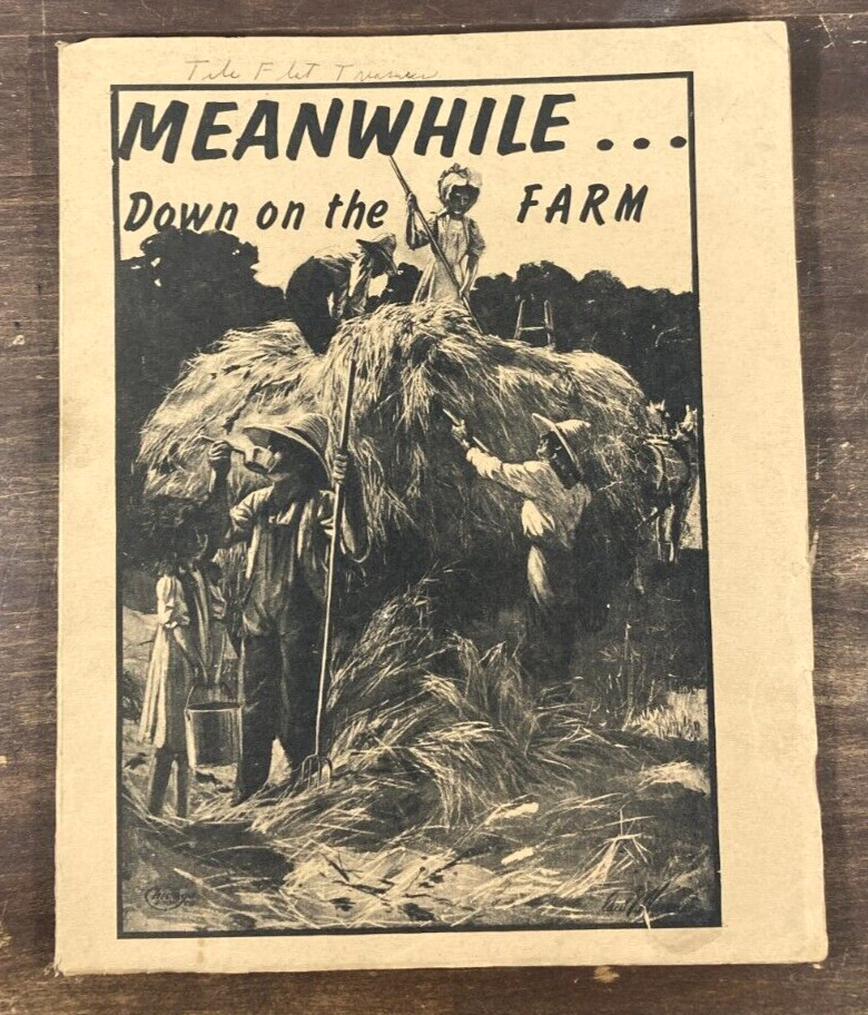 Meanwhile Down on the Farm Al Herman Signed 1971 Farming Steam Tractors Old Ads