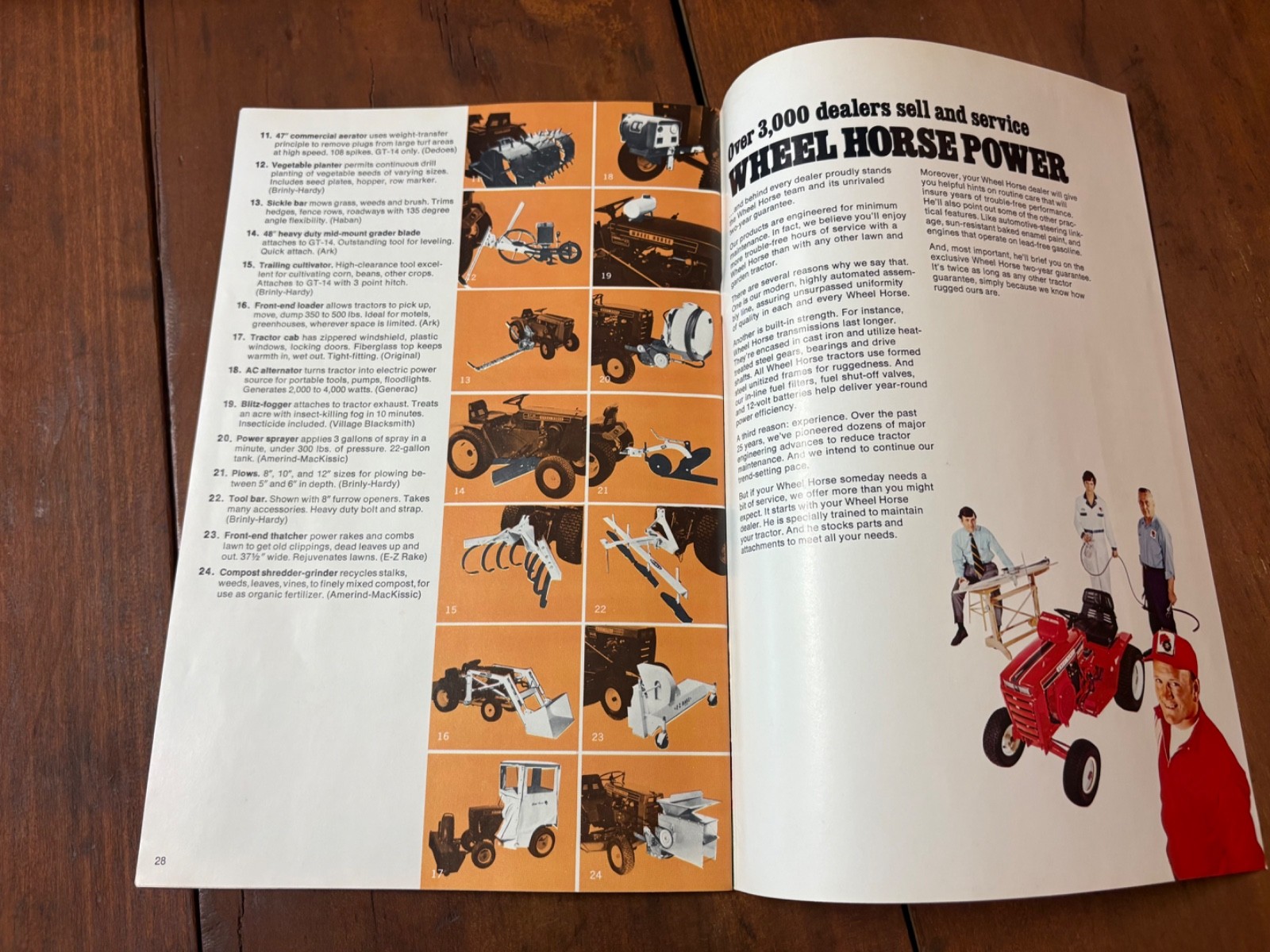 Original 1972 Wheel Horse Garden Tractor Sales Brochure Raider Lawn Ranger