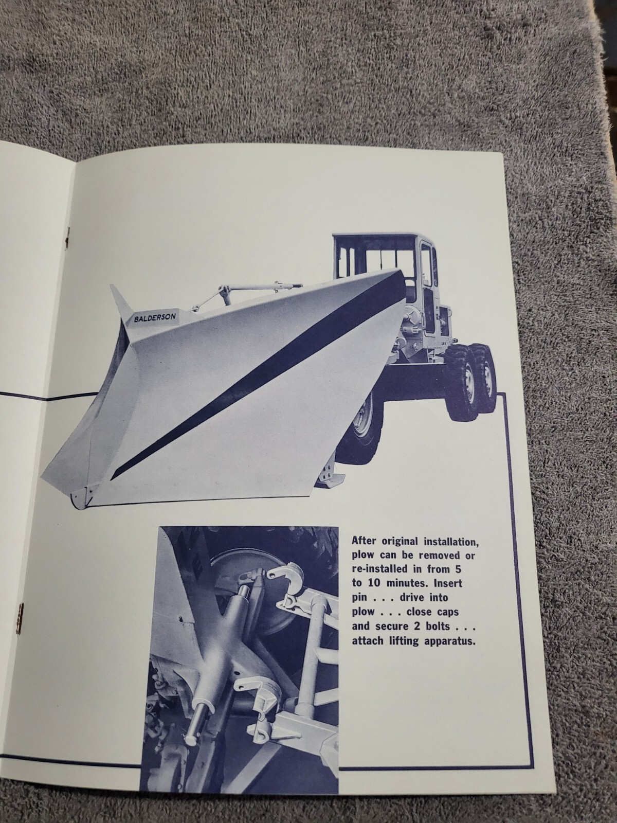 1965 Balderson V Snow Plow Blades Attachments Tractor Construction Grader Dozer