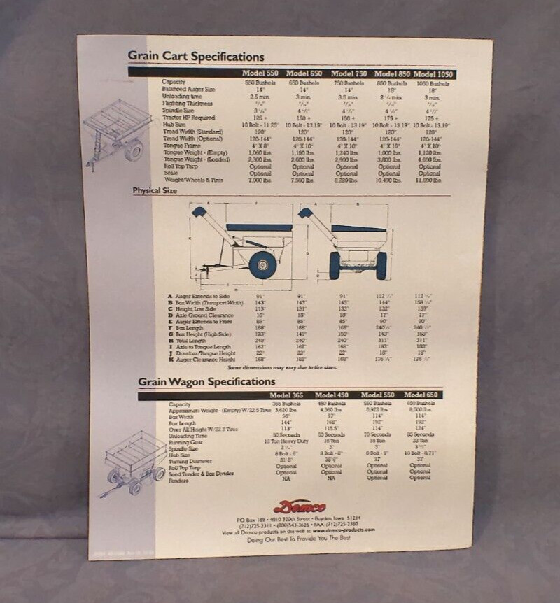 Demco The “King” Of Wagons And Grain Carts Sales Brochure