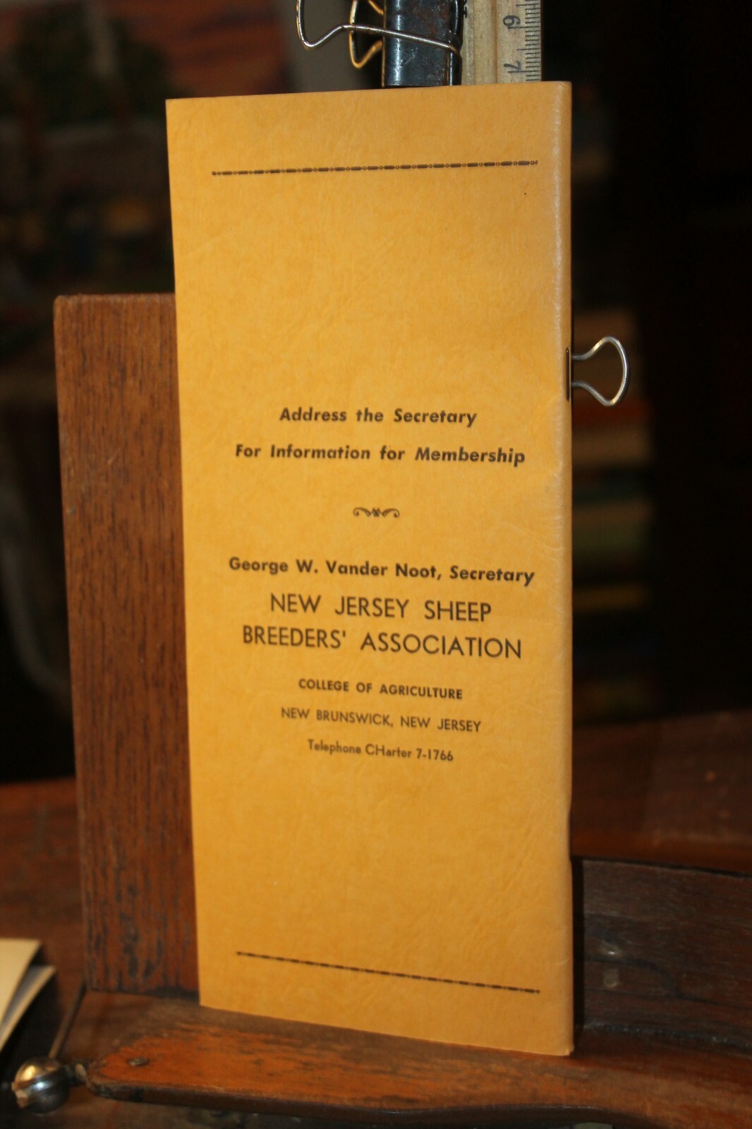 Vintage 1953 New Jersey Sheep Breeders’ Association Sale Catalog