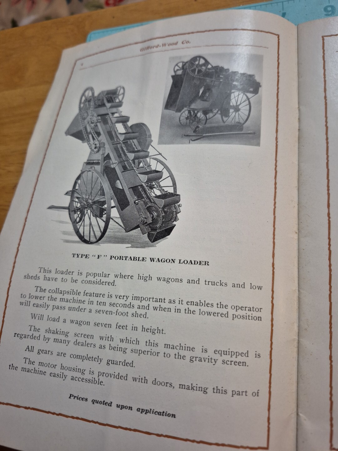 1916 Original Gifford-Wood Co. Wagon Loaders No. 22 Catalog