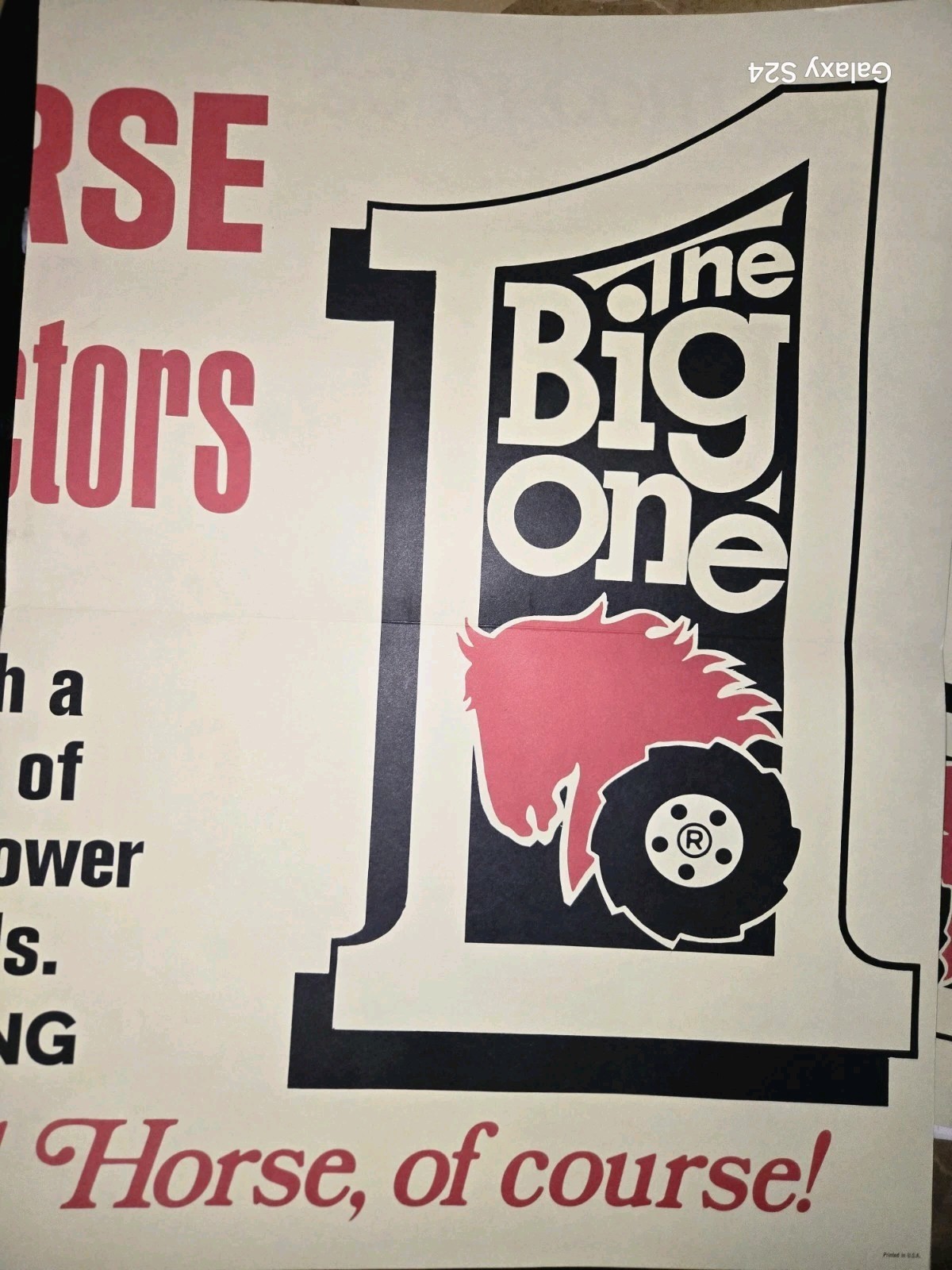 NOS WHEEL HORSE “THE BIG ONE” FOR BIG SALES WHEEL HORSE HOMECHORE TRACTORS