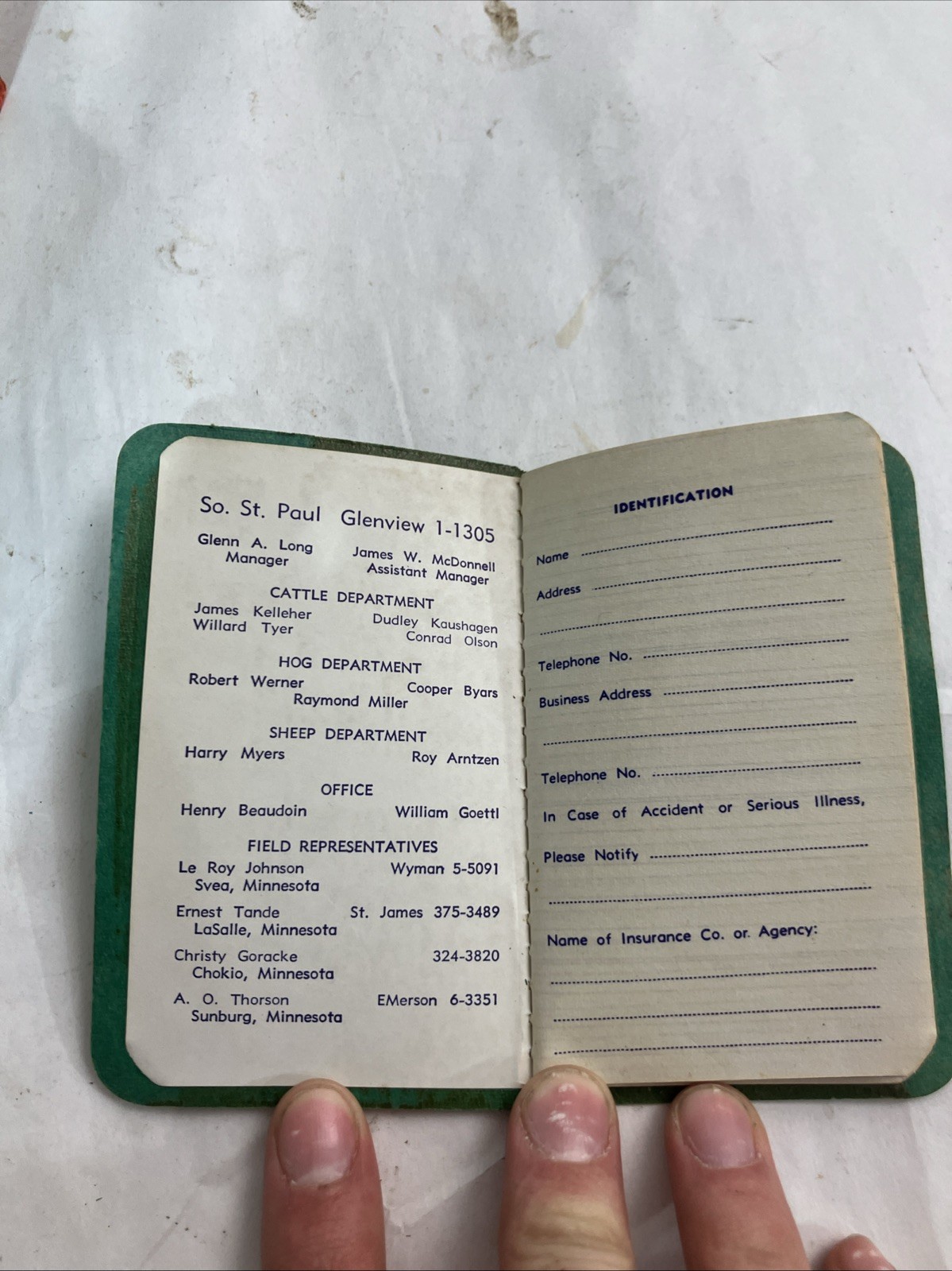 W-Vtg Farmers Union Marketing Association St Paul MN West Fargo ND Notebook Pad