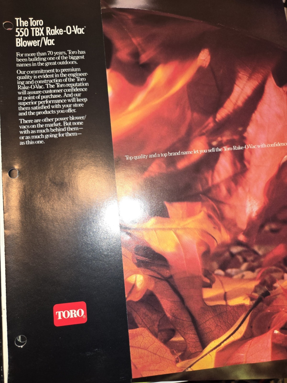 1987 TORO DEALERSHIP ADVERTISING 1987 FULL LINE MOWERS SNOW THROWER TRIMMERS ++