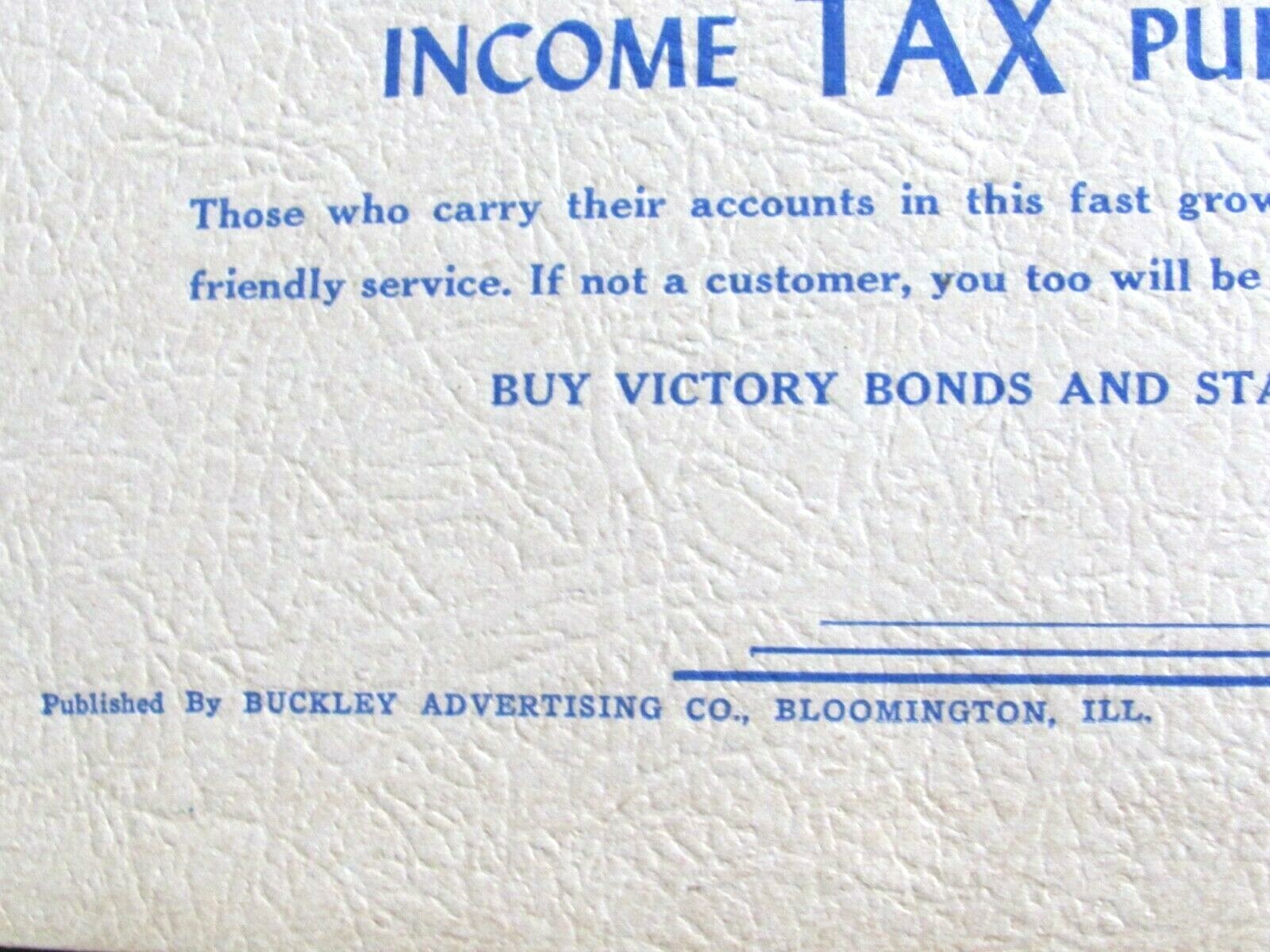 1940’S UNUSED FARM TAX RECORD BOOK – WYOMING ILLINOIS FIRST NATIONAL BANK