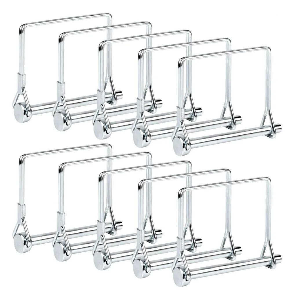 10 PCS Square Pto Pin Shaft Locking Pin 1/4 pin Hitch pin Wire Lock Pin Safety C