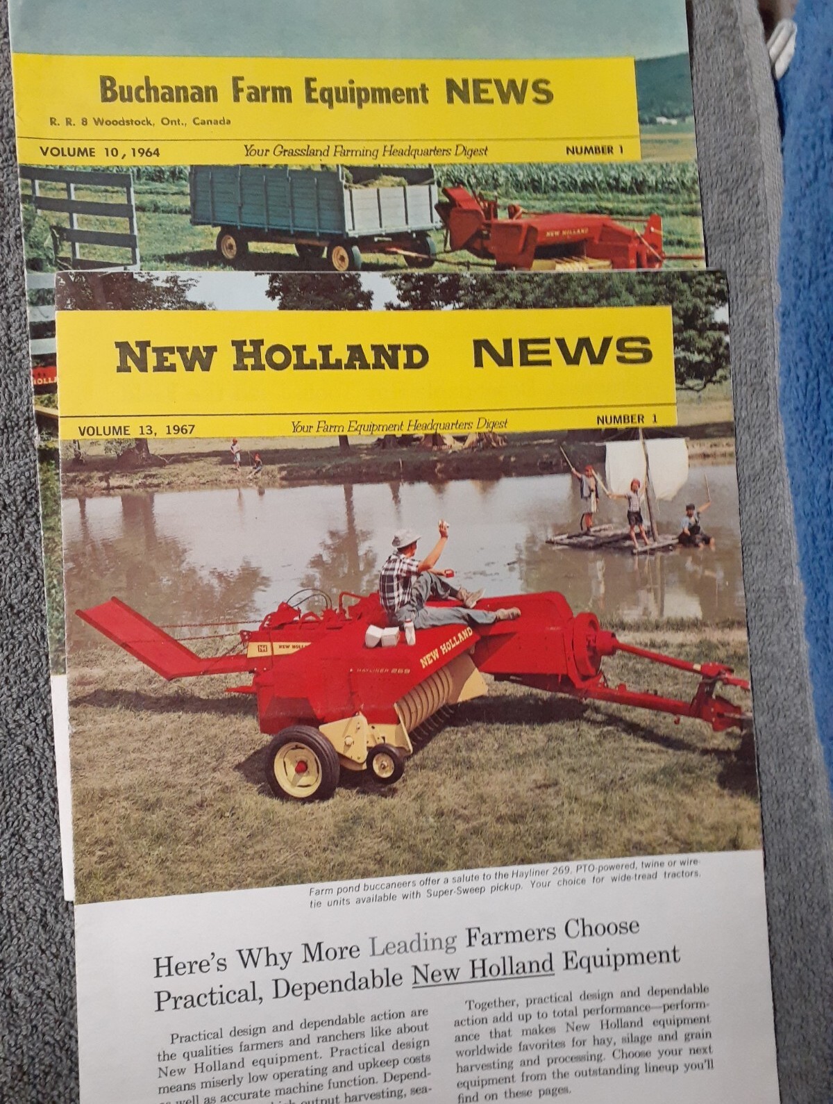 New Holland News 1967, and Buchanan Farm Equipment News 1964-Lot of 2