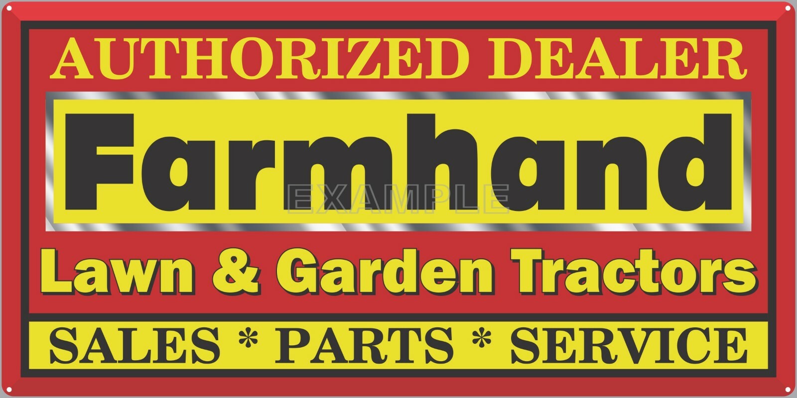 FARMHAND LAWN GARDEN TRACTOR DEALER VINTAGE SIGN REMAKE ALUMINUM SIZE OPTIONS