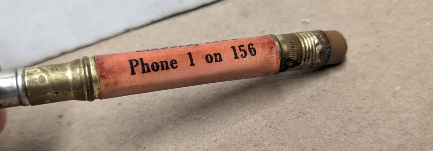 Vintage Herb’s Hog Market Phone 1 Elkhorn Iowa Ia Bullet Pencil