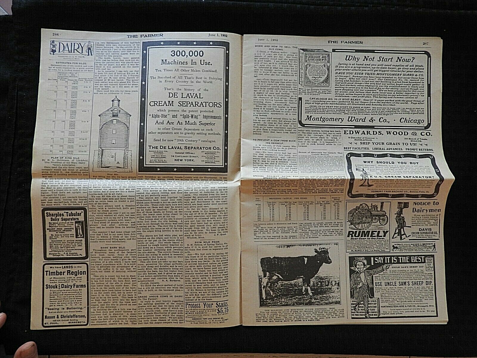 1902 “The Farmer” Webb-Shaw Farm Experiment St. Paul MN Agricultural Newspaper