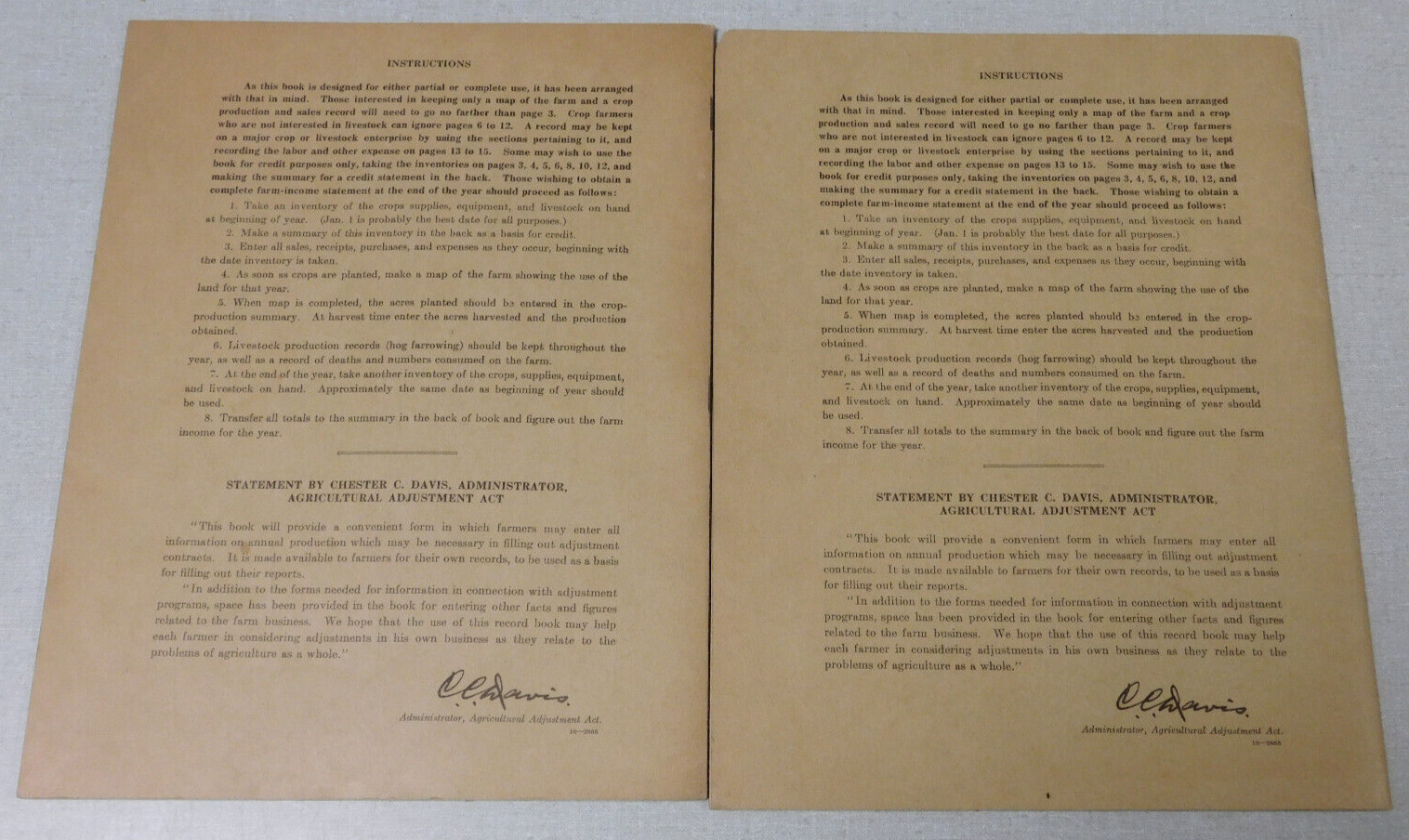 2 Farm Record books Kansas 1935