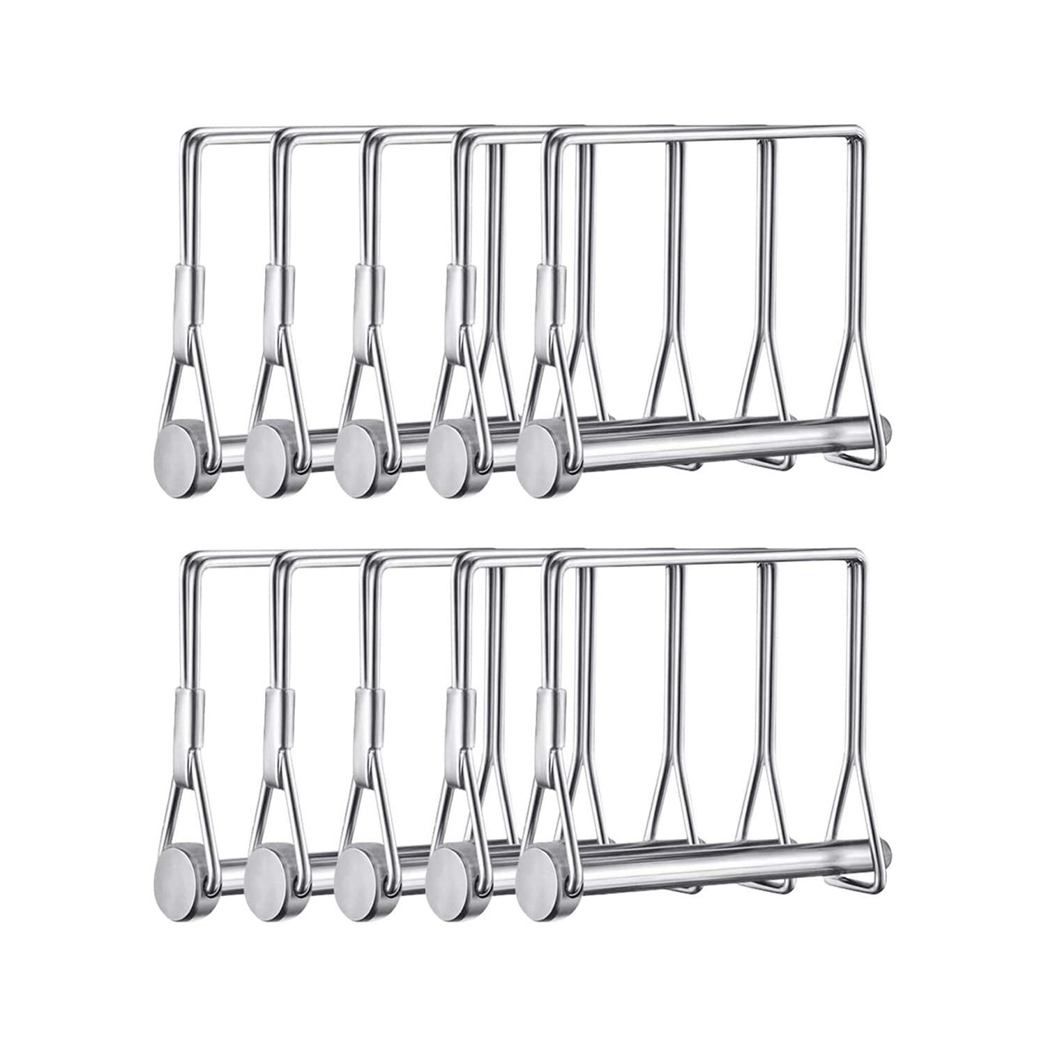 10 Pack Heavy Duty 1/4X4 Inch Trailer Coupler Pin Wire Lock Pin PTO Shaft Hitch